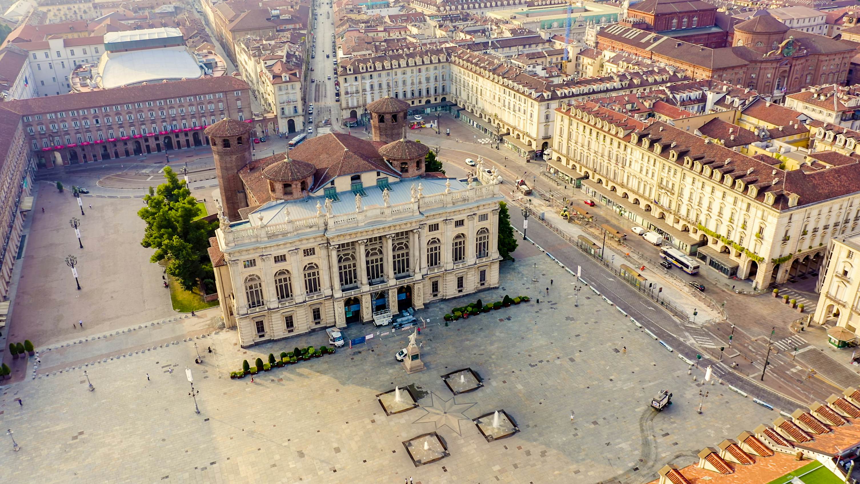 Turin, Italy. Flight over the city. Historical center, top view. Palazzo Madama, Aerial View  , License Type: media, Download Time: 2024-11-16T13:47:46.000Z, User: nic.dhoedt_lonelyplanet, Editorial: false, purchase_order: 56530 - Guidebooks, job: Global Publishing Wip, client: Lonely Planet Italy 17, other: Nicolas D'Hoedt