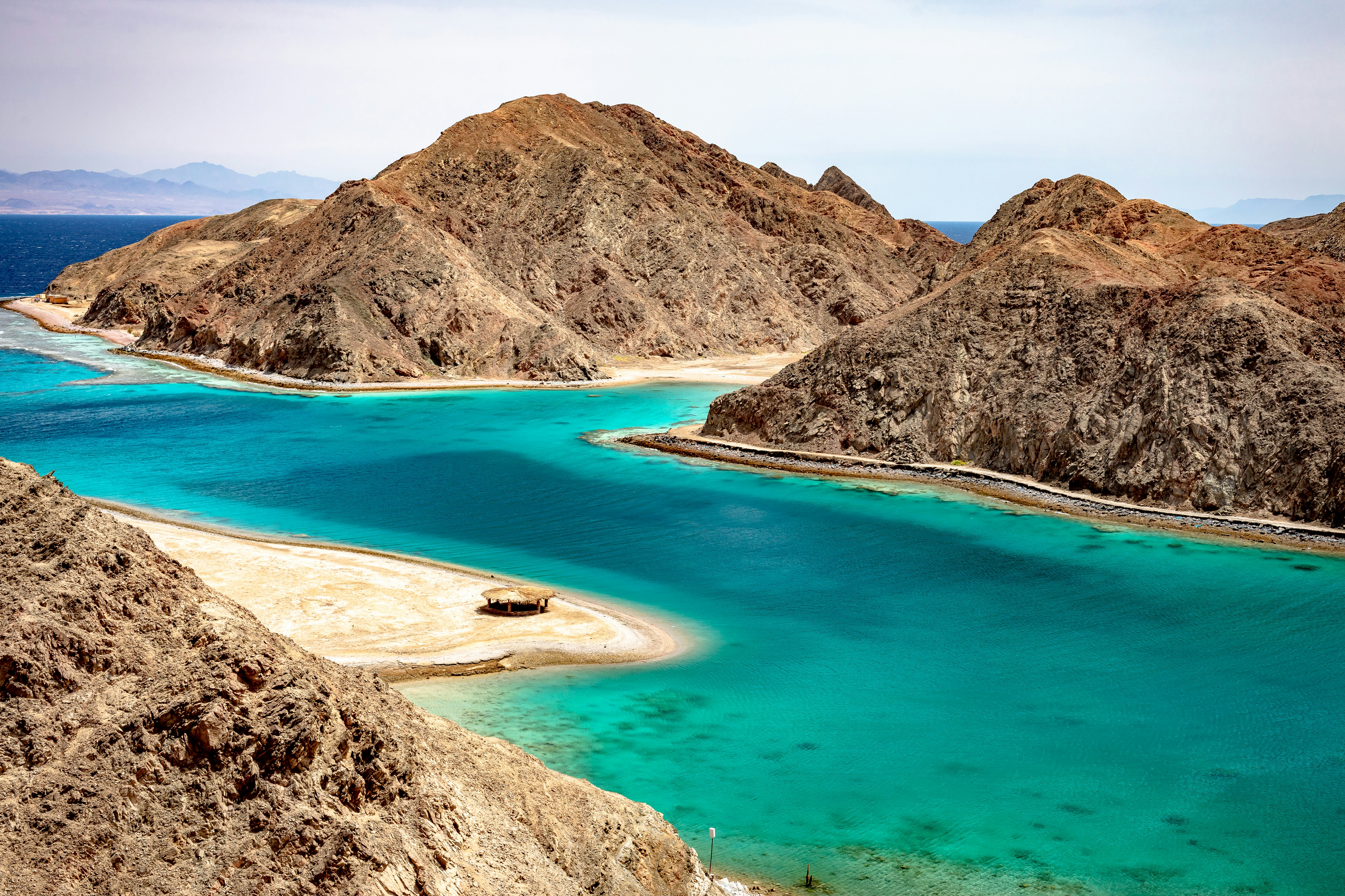 Panoramic view of Fjord Bay in Taba, South Sinai, Egypt.