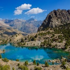 Pamir mountains, Tajikistan. Middle Asia mountain range. Popular trekking and hiking destination remote area of Asia in Kyrgyzstan and Tajikistan Pamir range. Kulikalon Lake, Big Allo, Alauddin hike, License Type: media, Download Time: 2025-10-06T19:07:10.000Z, User: katelyn.perry_lonelyplanet, Editorial: false, purchase_order: 65050 - Digital Destinations and Articles, job: wip, client: wip, other: Katelyn Perry