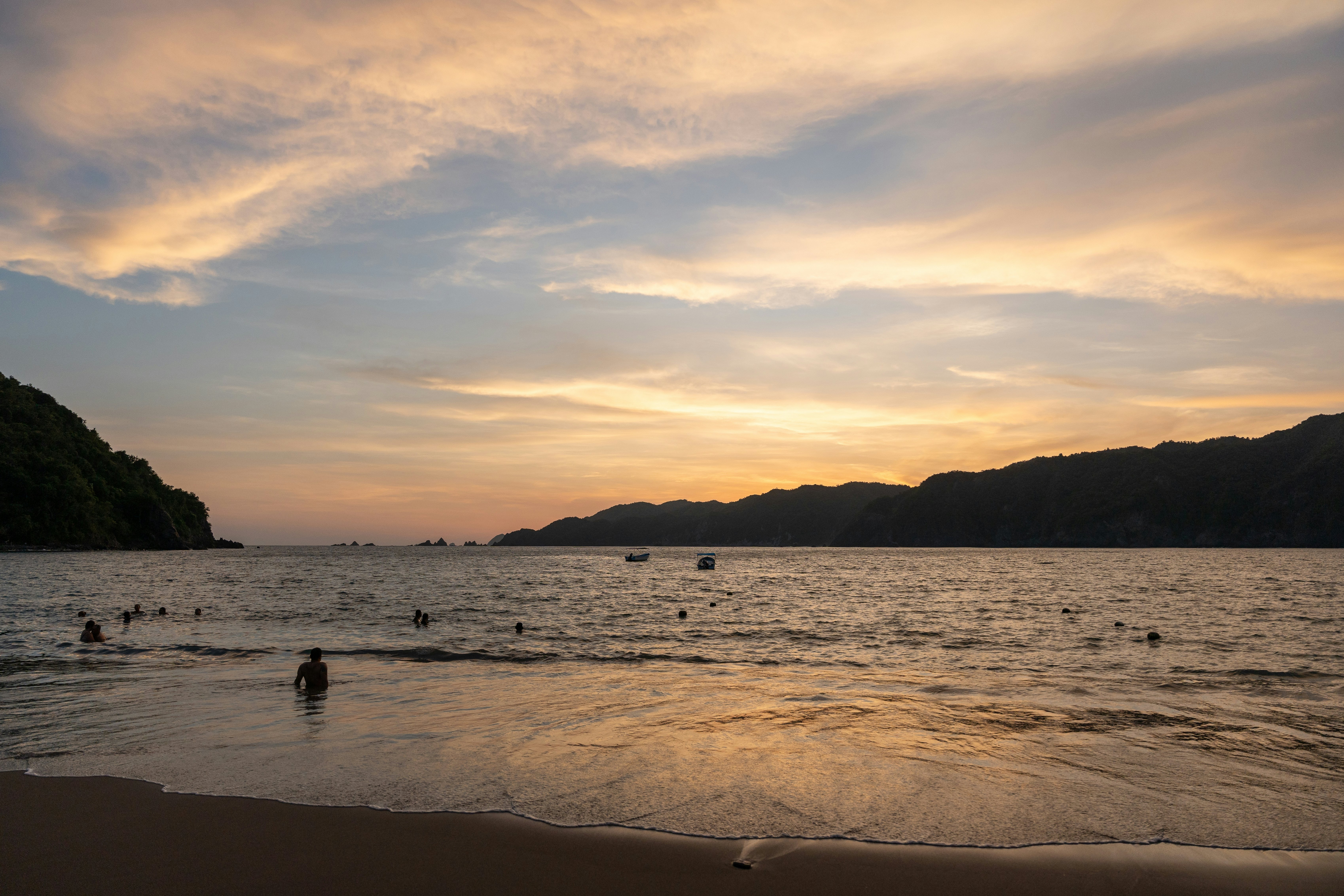 Cuastecomate beach on the coast of Jalisco, Mexico.