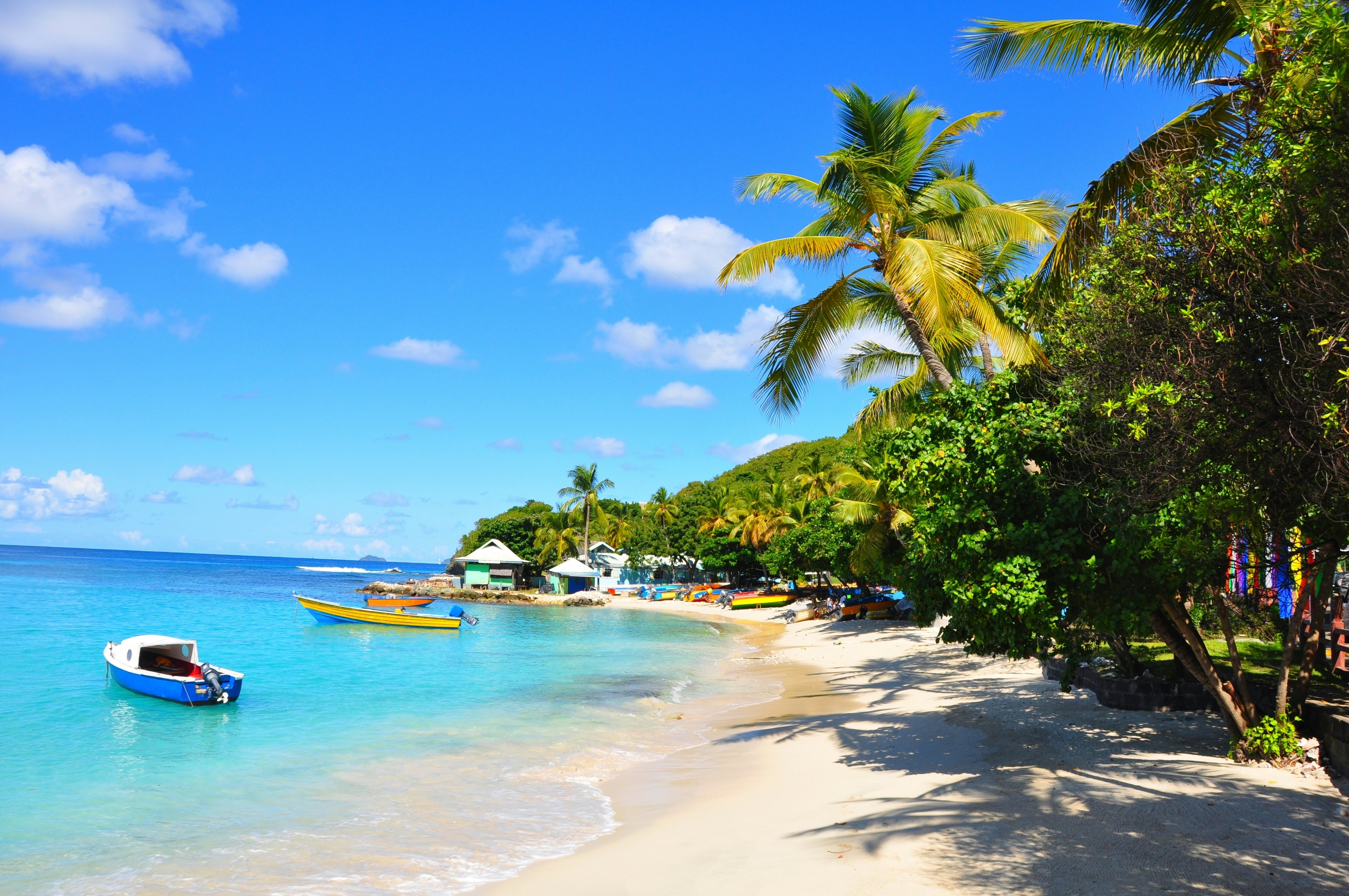 Mustique island in the Caribbean islands