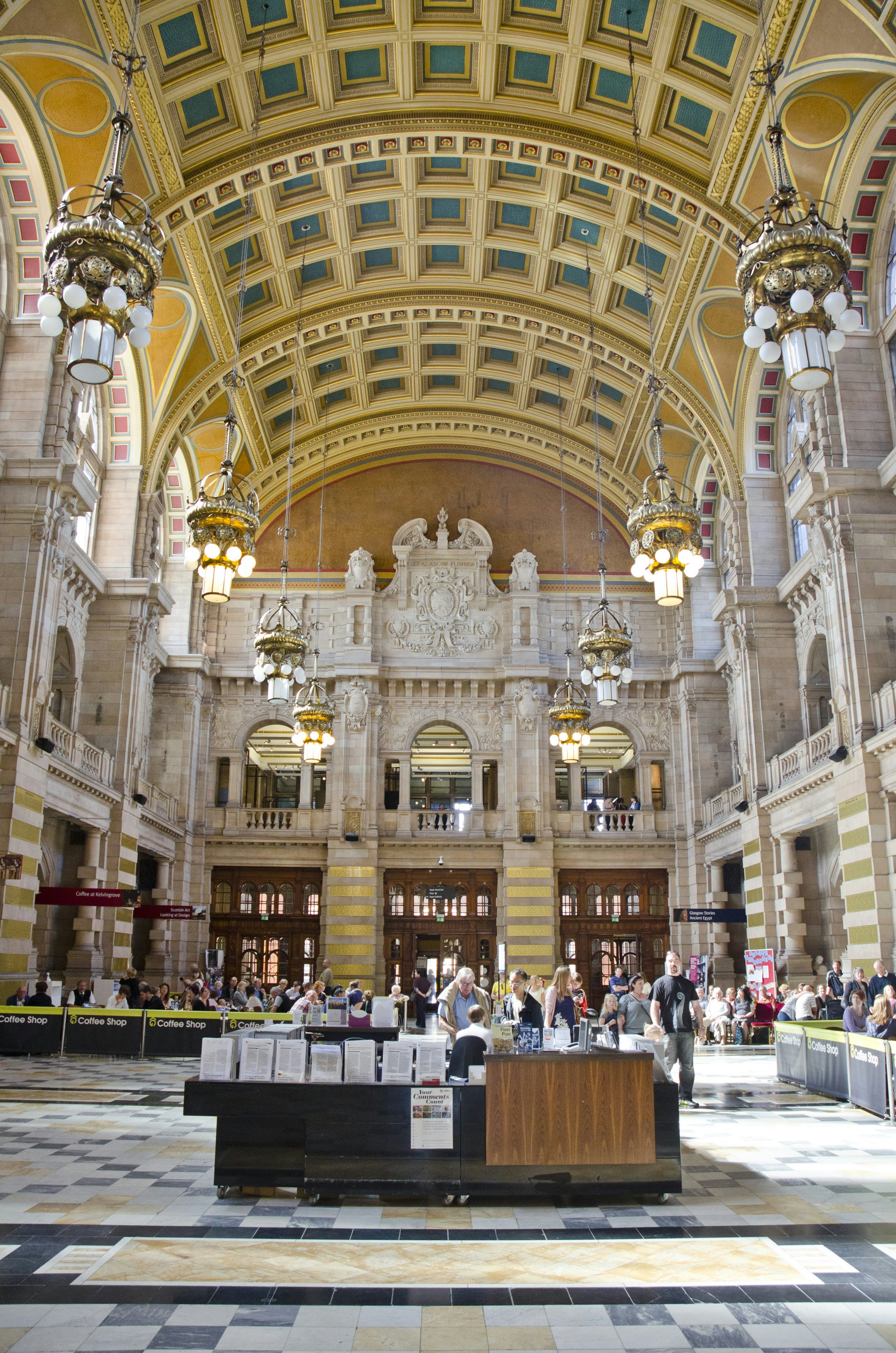 The interior of the Kelvingrove Museum and Art Gallery
