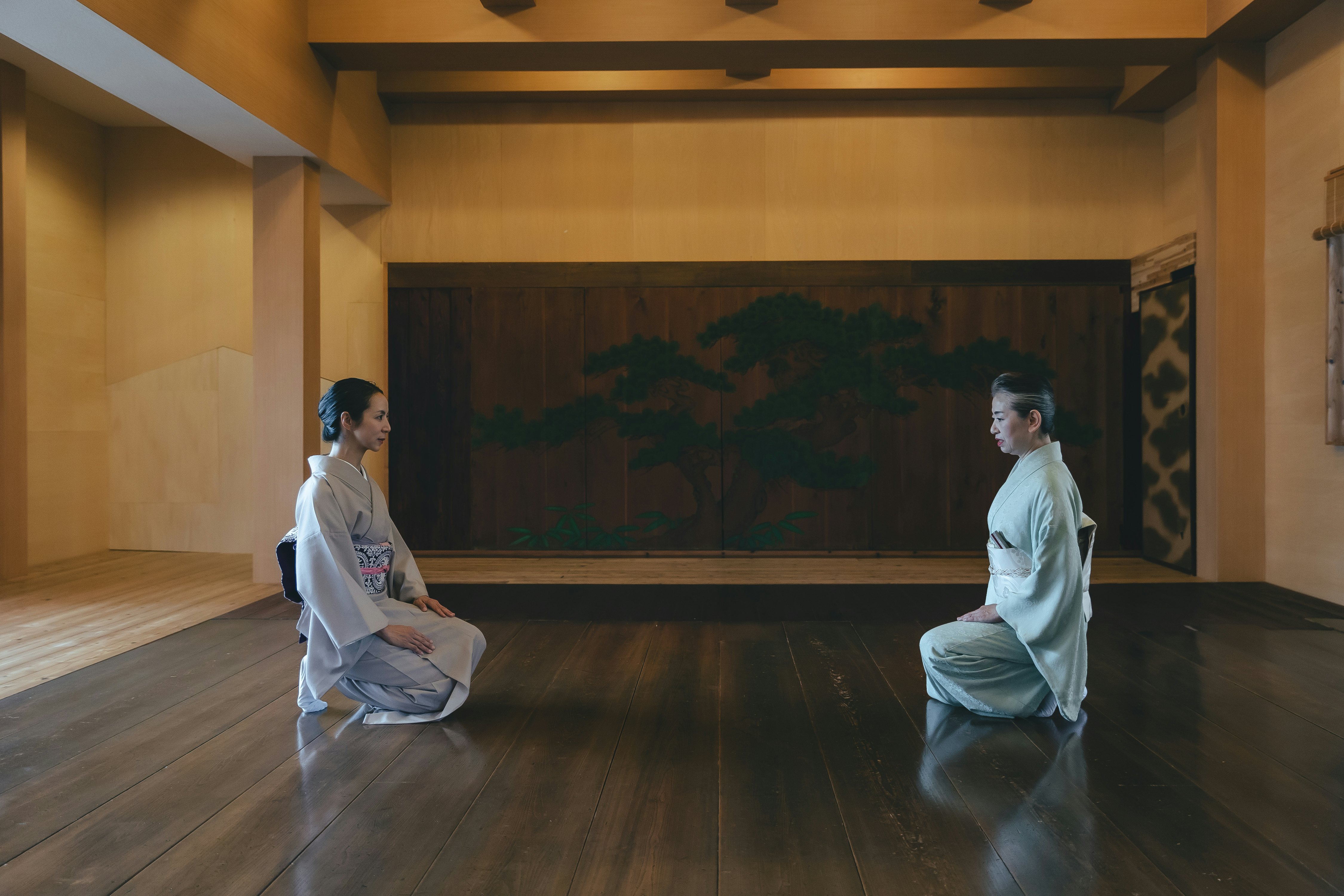 Yuuka Shiratori, right, runs Kaoru-no-Kai, a Japanese classical dance school, and Oukasonjuku, a hub for learning Japanese traditional culture. Courtesy of Wabunka
