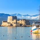 The Bourtzi Castle is a small island with a fortress off the coast of Nafplio.
M01GY1
bay, water, architecture, blue, fortress, sky, old, town, landscape, sea, tourism, ancient, europe, landmark, historic, famous, mediterranean, fortification, fort, medieval, prison, port, destination, touristic, historical, city, greek, summer, background, building, house, vacation, relax, tourist, coastline, palamidi, holiday, focus