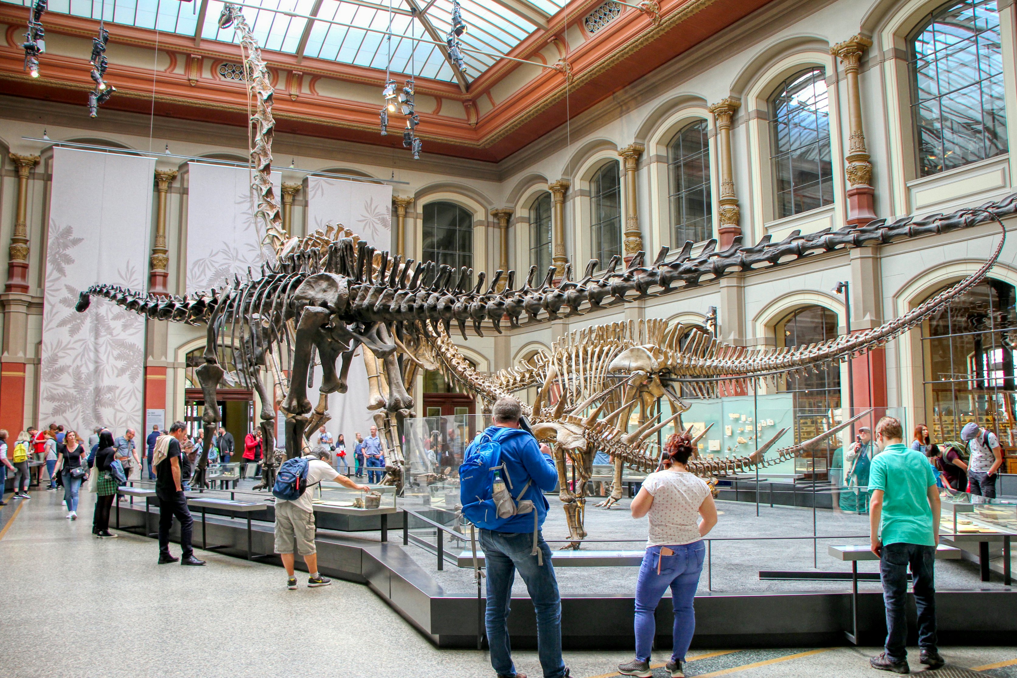 The Dinosaur Hall of the Natural History Museum (Naturkunde) in Berlin, Germany -