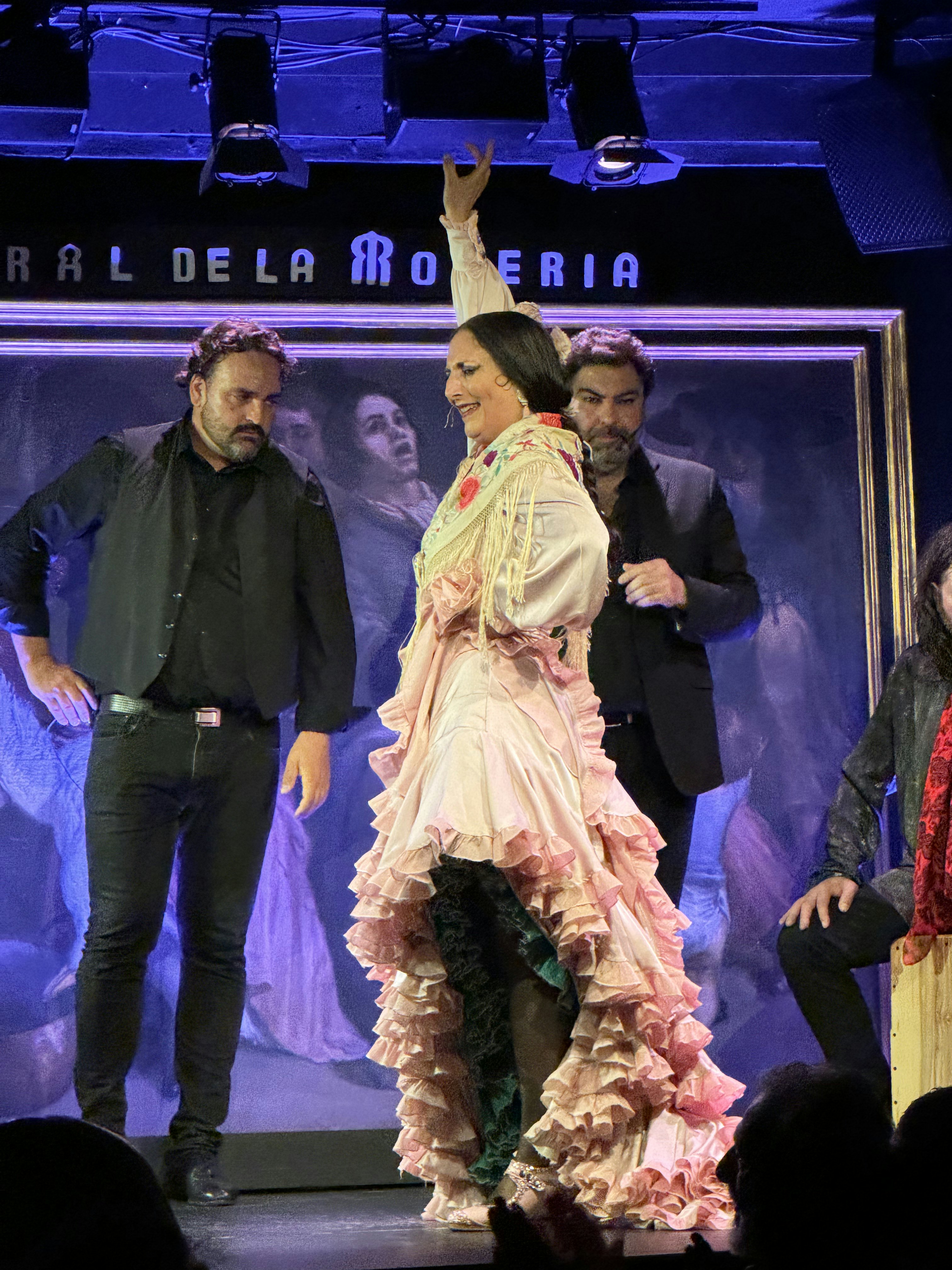 Famous flamenco dancer La Lupi performs at the Corral de la Morería.