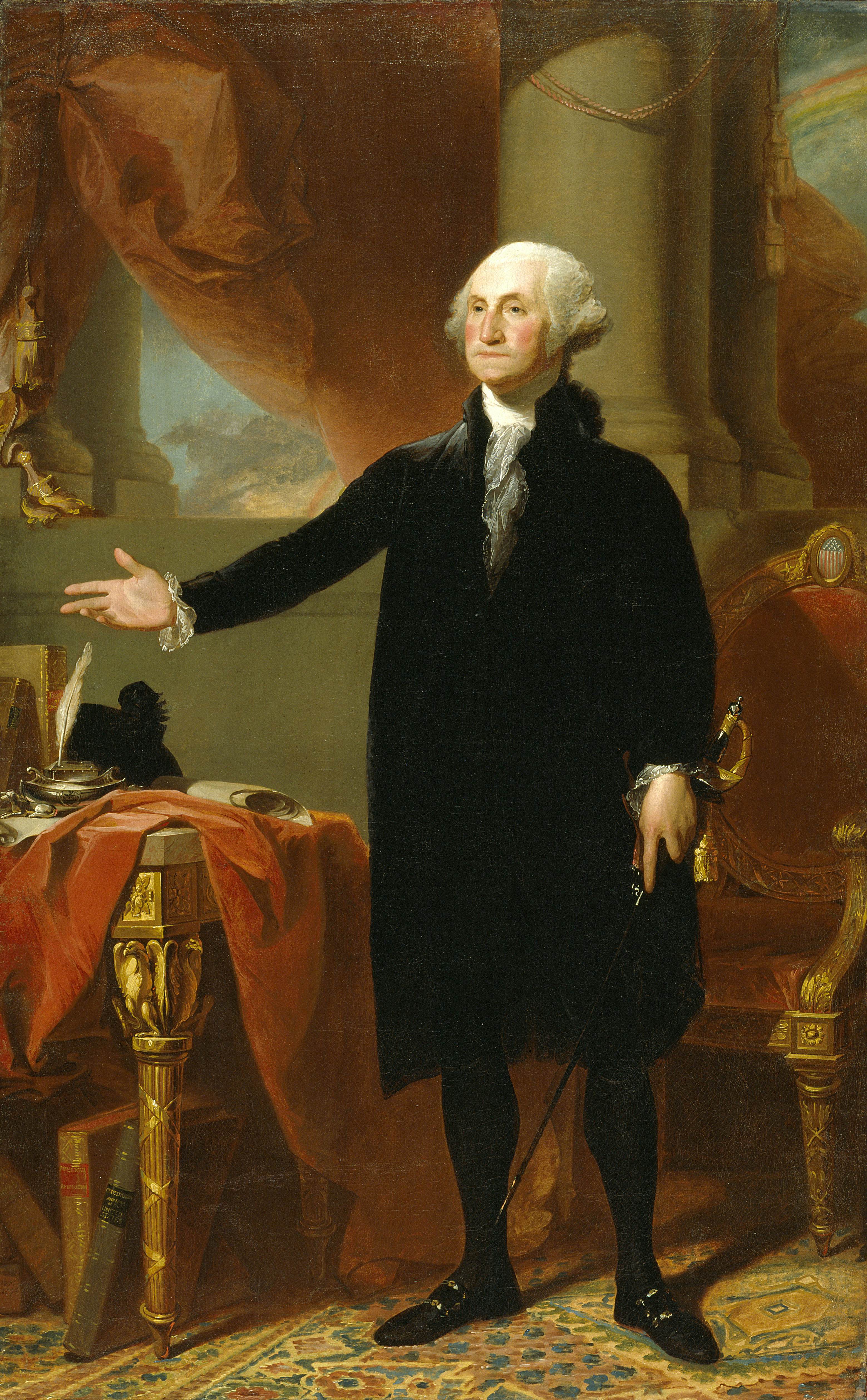 A portrait of a man in the 18th century wearing a wig and formal dress.