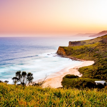 Sunset Scape of Burning Palms Beach in Royal National Park, License Type: media, Download Time: 2025-12-01T11:10:23.000Z, User: clairenaylor, Editorial: false, purchase_order: 65050 - Digital Destinations and Articles, job: Online editorial, client: Sydney day trips, other: Claire Naylor