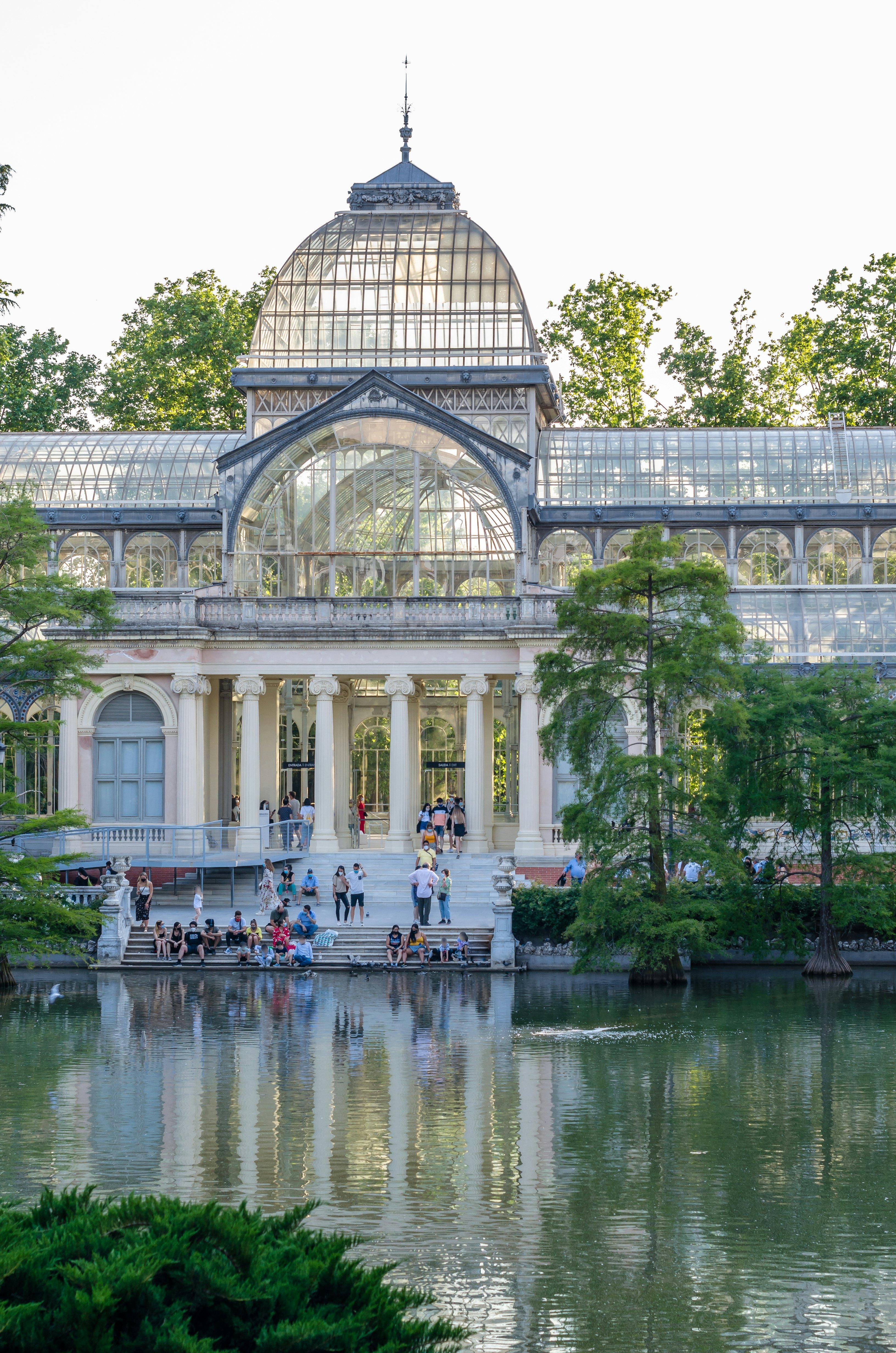 Palacio de Cristal (Glass Palace), a metal and glass structure located in the Retiro Park in Madrid, Spain, built in 1887, now it belongs to the Reina Sofia Museum.