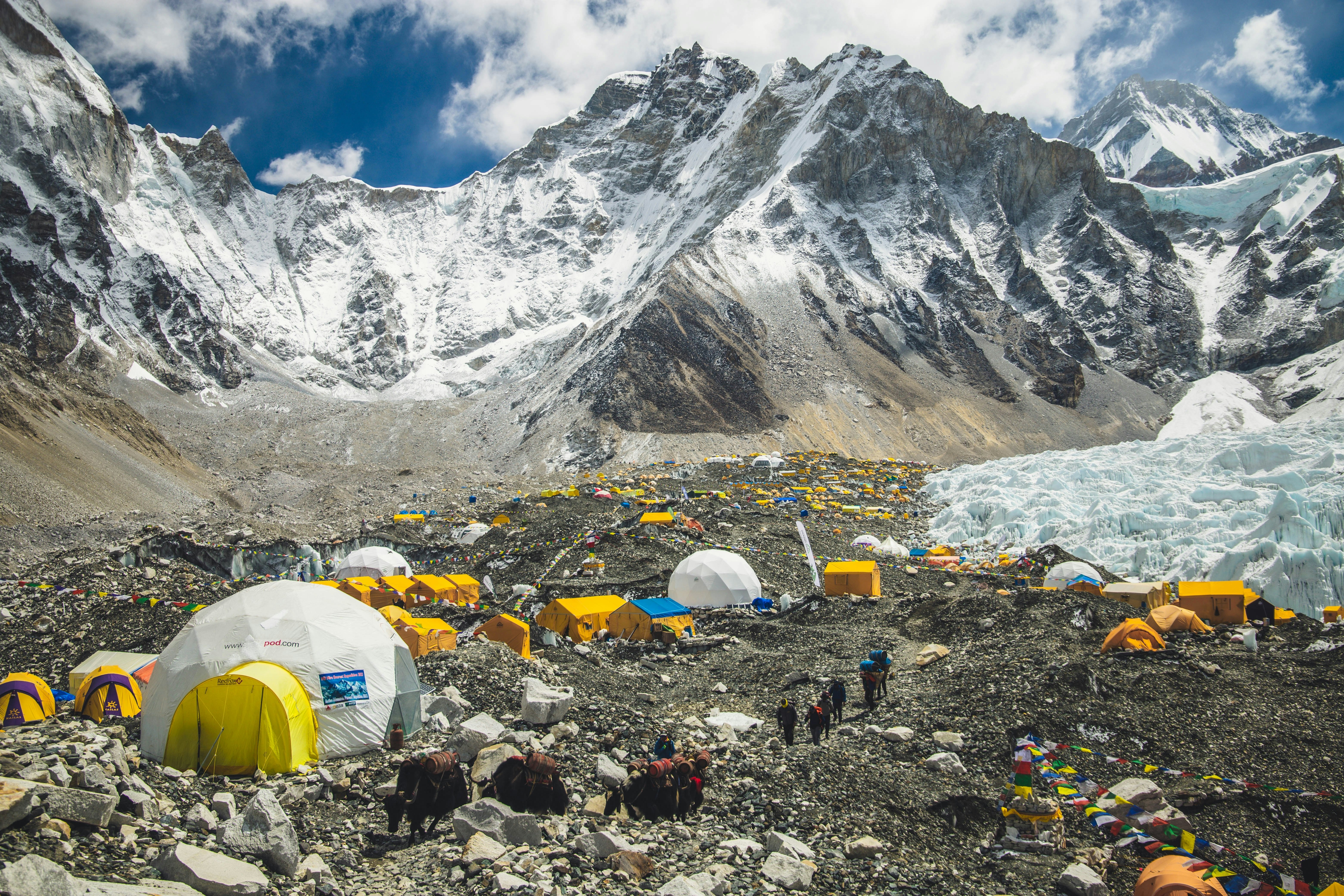 Everest Base camp -  Sagarmatha National Park, Nepal, Everest region - 19th of May 2023, License Type: media, Download Time: 2025-04-18T10:05:00.000Z, User: meg3348277, Editorial: true, purchase_order: 56530 - Guidebooks, job: Global Publishing-WIP, client: Nepal 13, other: Megan Cassidy