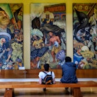 People look at murals at the Palacio de Bellas Artes (Palace of Fine Arts) in Mexico City, Mexico November 16, 2017. , License Type: media, Download Time: 2025-11-25T10:16:36.000Z, User: esterpyykko45, Editorial: true, purchase_order: 65050 - Digital Destinations and Articles, job: Lonely Planet, client: app content, other: Ester Pyykko