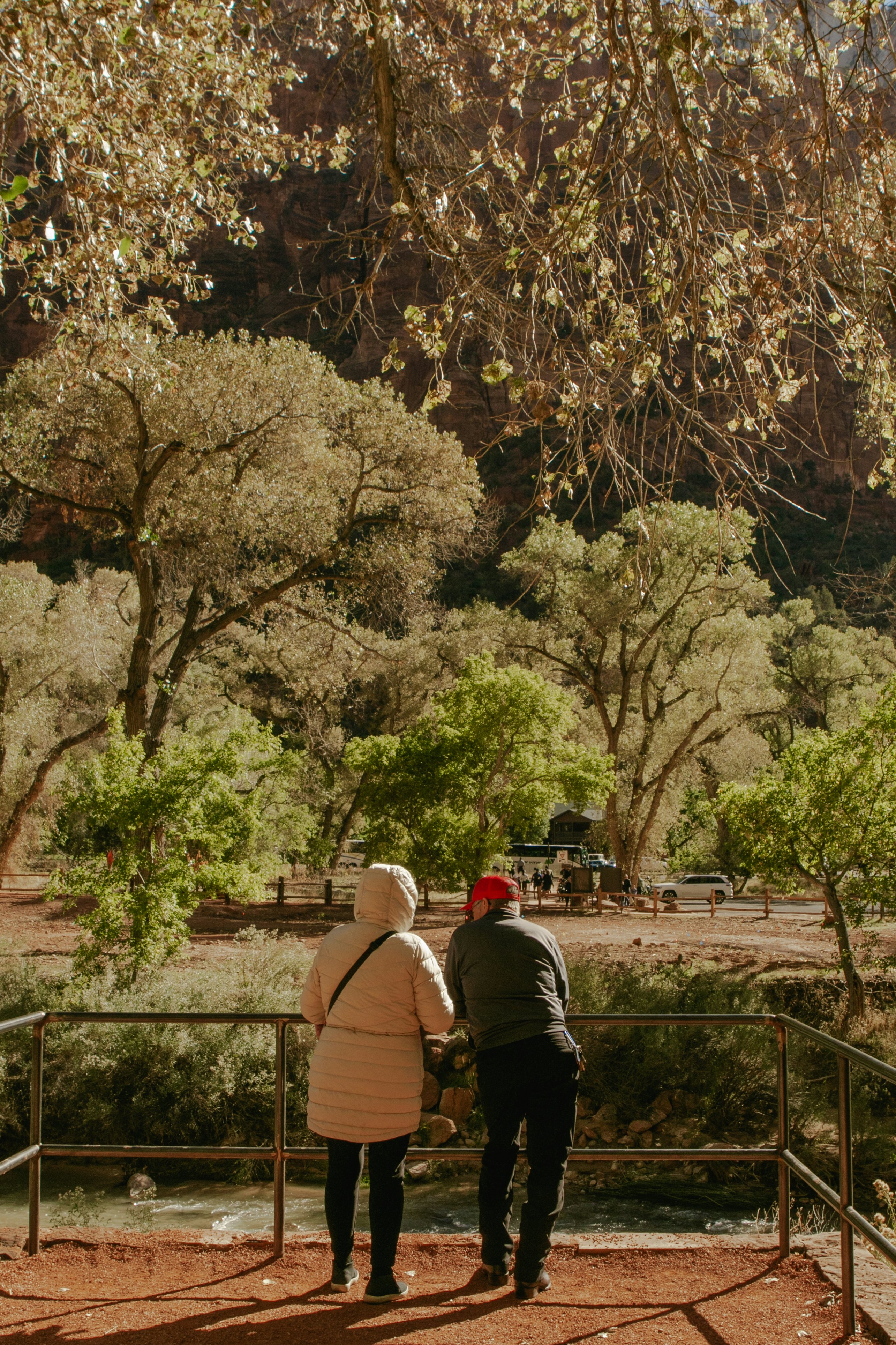 hiking along Zion Canyon Scenic Drive
