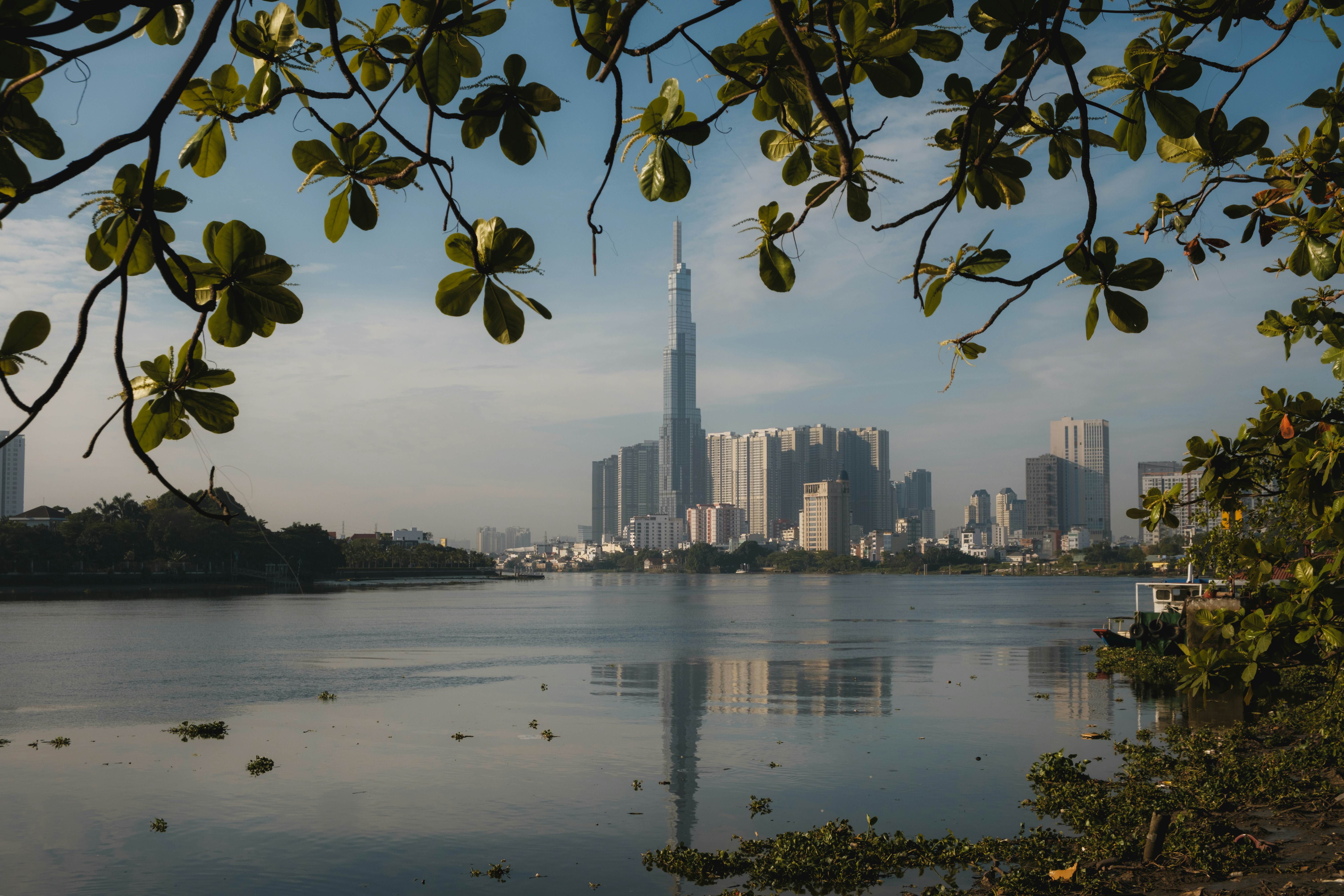 HO CHI MINH CITY, VIETNAM — March 2025
Views of Landmark 81 and  Ba Son Bridge