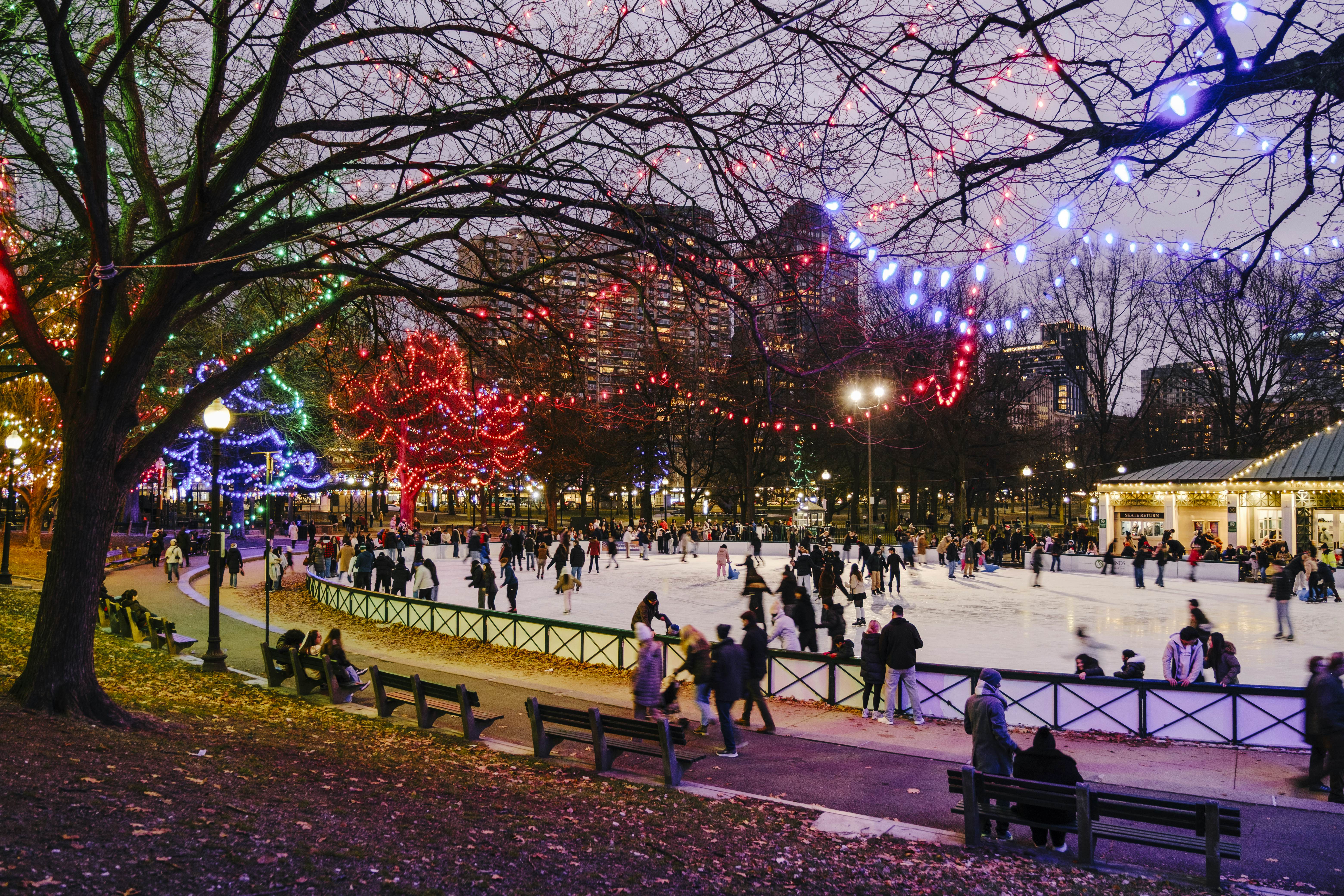 Ice Skating on Frog Pond, Boston. December 2025.