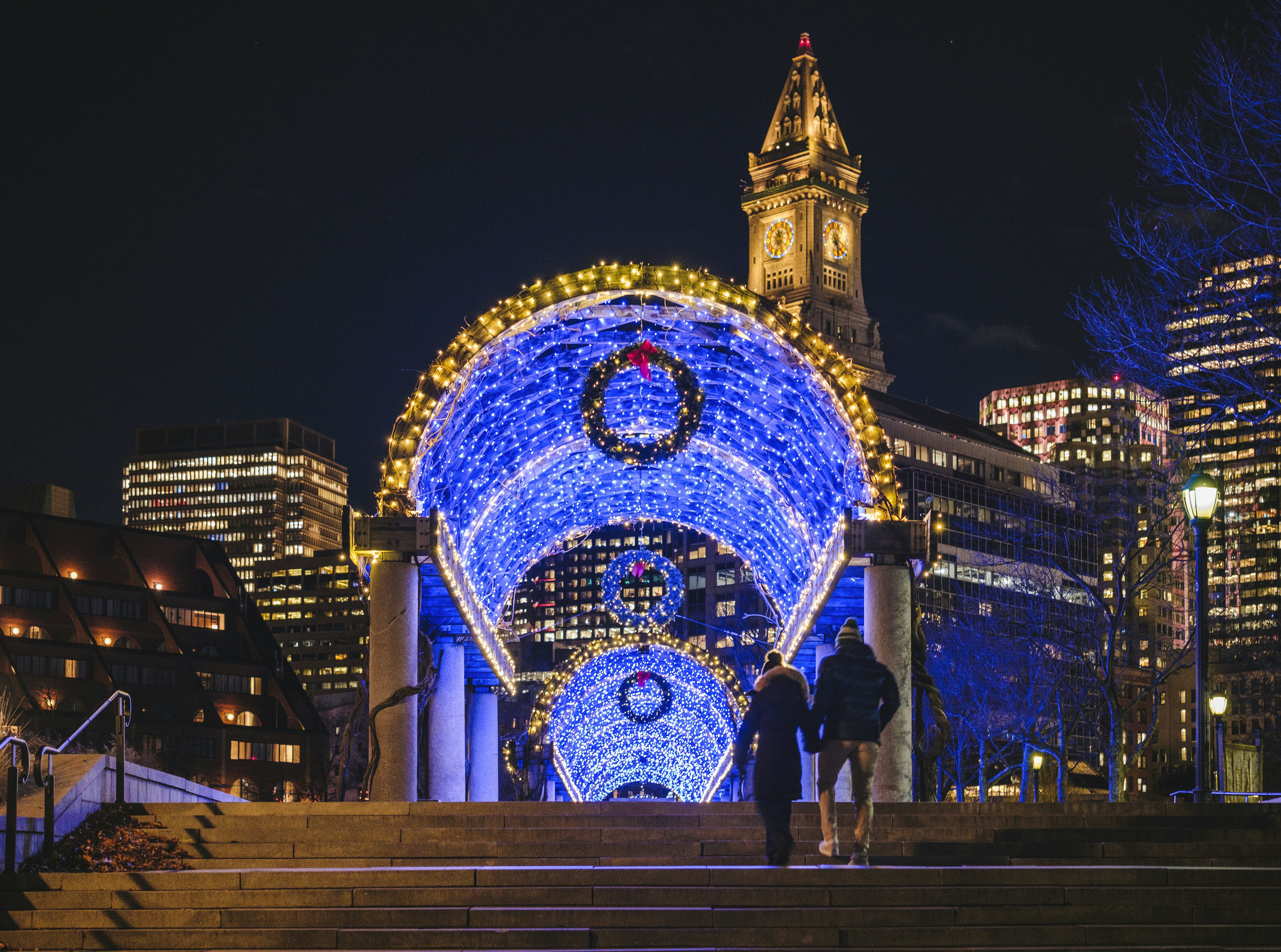 Christopher Columbus Waterfront Park Lights, Boston.