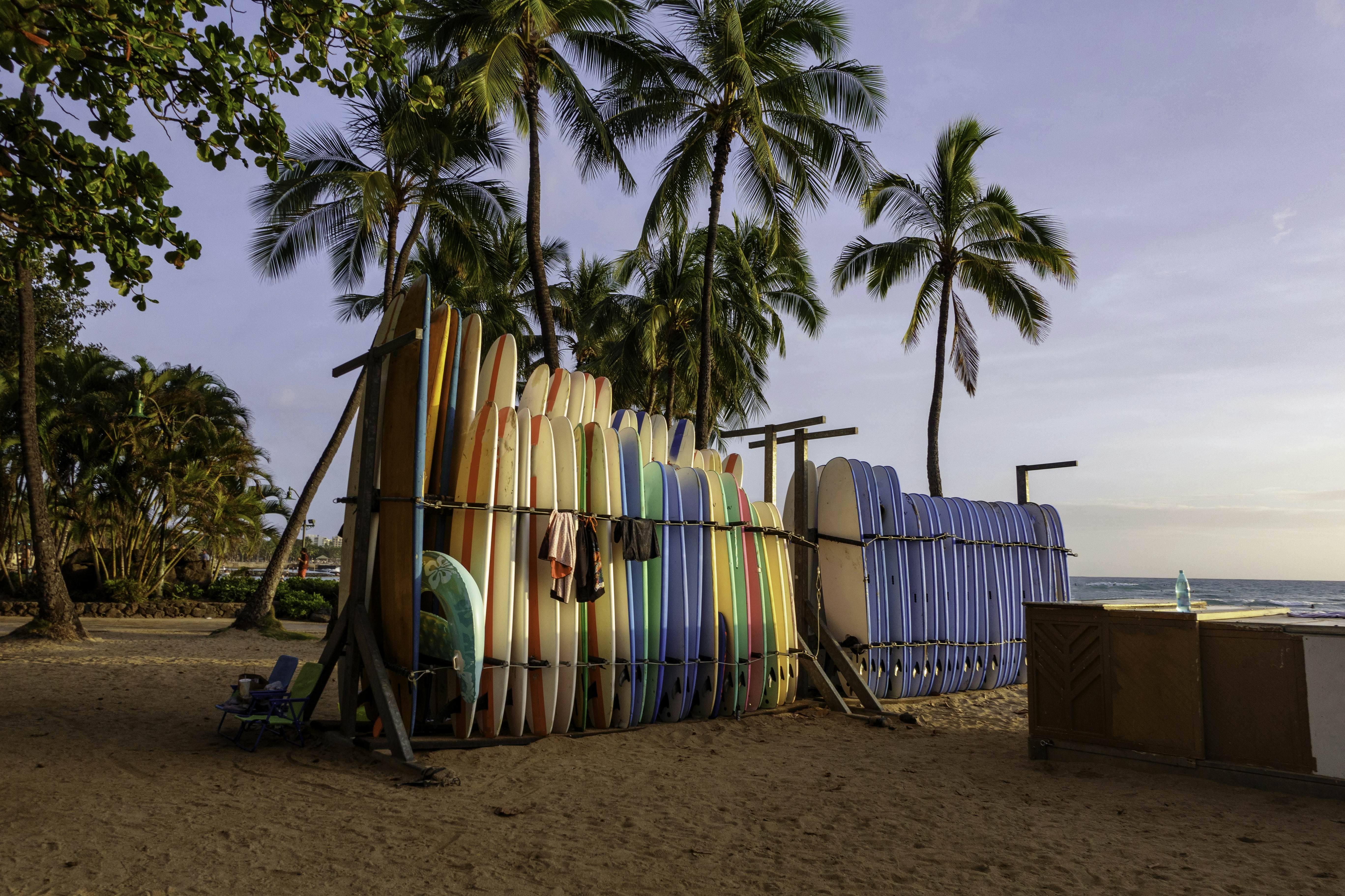 Surfboards at Waikiki Honolulu public beach
1488934609