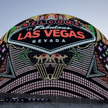LAS VEGAS, NEVADA - JULY 04: The 580,000-square-foot Exosphere at Sphere lights up with its best of the year content display as part of a Fourth of July celebration on the anniversary of the venue's first illumination on July 04, 2024 in Las Vegas, Nevada. It marks the launch of Sphere's XO Stream feature, an official livestream of content on the Exosphere, and XO Audio, custom audio synced to the visual display both onsite and on the livestream. The 17,600-seat, 366-foot-tall, 516-foot-wide music and entertainment venue is the largest spherical structure on Earth. (Photo by Ethan Miller/Getty Images)
2160716301
The 580,000-square-foot Exosphere at Sphere lights up with its best of the year content display as part of a Fourth of July celebration on the anniversary of the venue's first illumination on July 04, 2024 in Las Vegas, Nevada. It marks the launch of Sphere's XO Stream feature, an official livestream of content on the Exosphere, and XO Audio, custom audio synced to the visual display both onsite and on the livestream. The 17,600-seat, 366-foot-tall, 516-foot-wide music and entertainment venue is the largest spherical structure on Earth. (Photo by Ethan Miller/Getty Images)