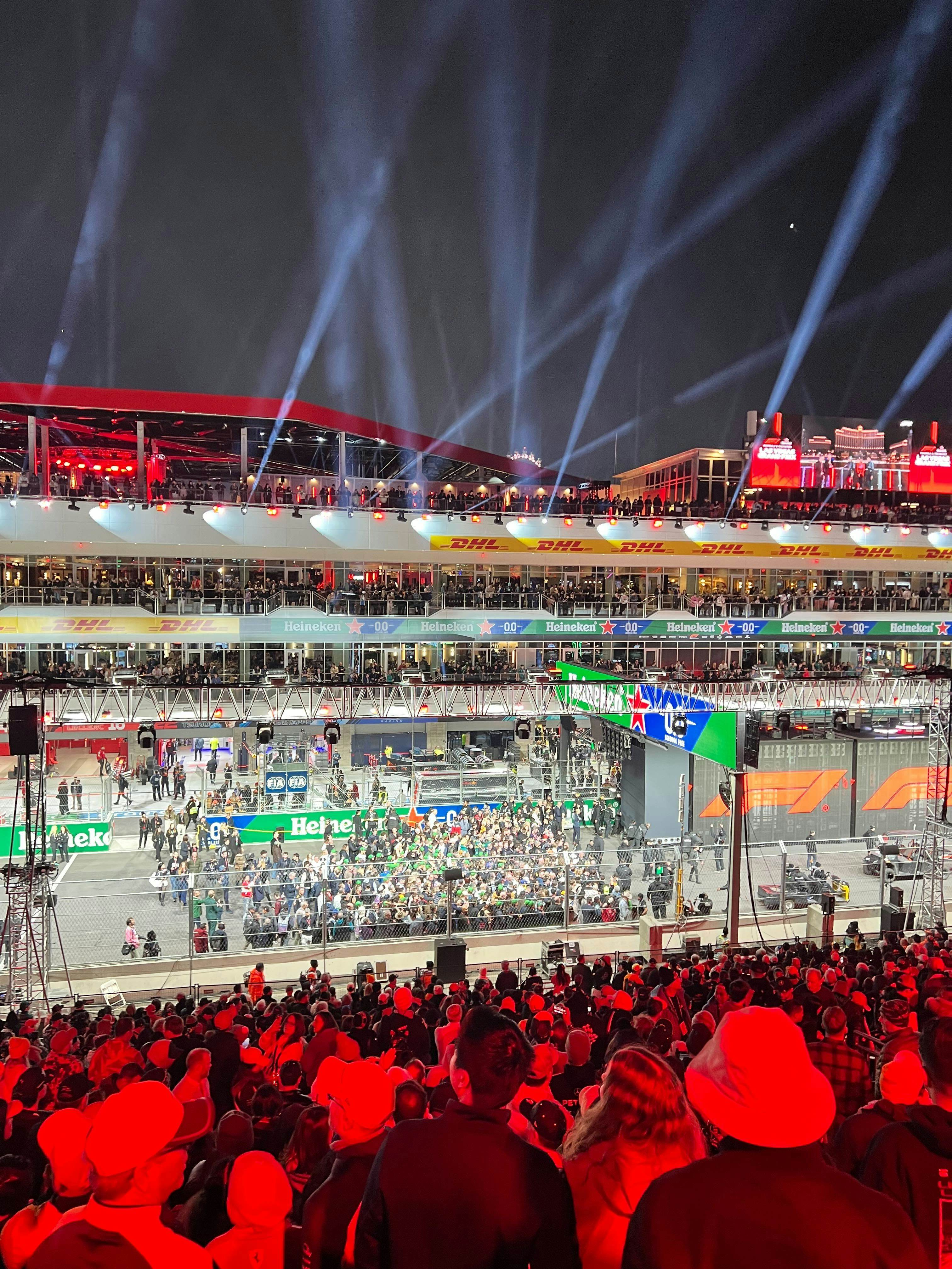 Race views from the Skybox at the Las Vegas Grand Prix