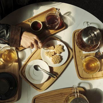 TAIWAN, MARCH 2025. Tea break at Songlong Rock Waterfall near the Shanlinhsi (Shanlinxi) Nature Park, Zhusan Township, Nantou County, Taiwan.
