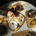 TAIWAN, MARCH 2025. Tea break at Songlong Rock Waterfall near the Shanlinhsi (Shanlinxi) Nature Park, Zhusan Township, Nantou County, Taiwan.