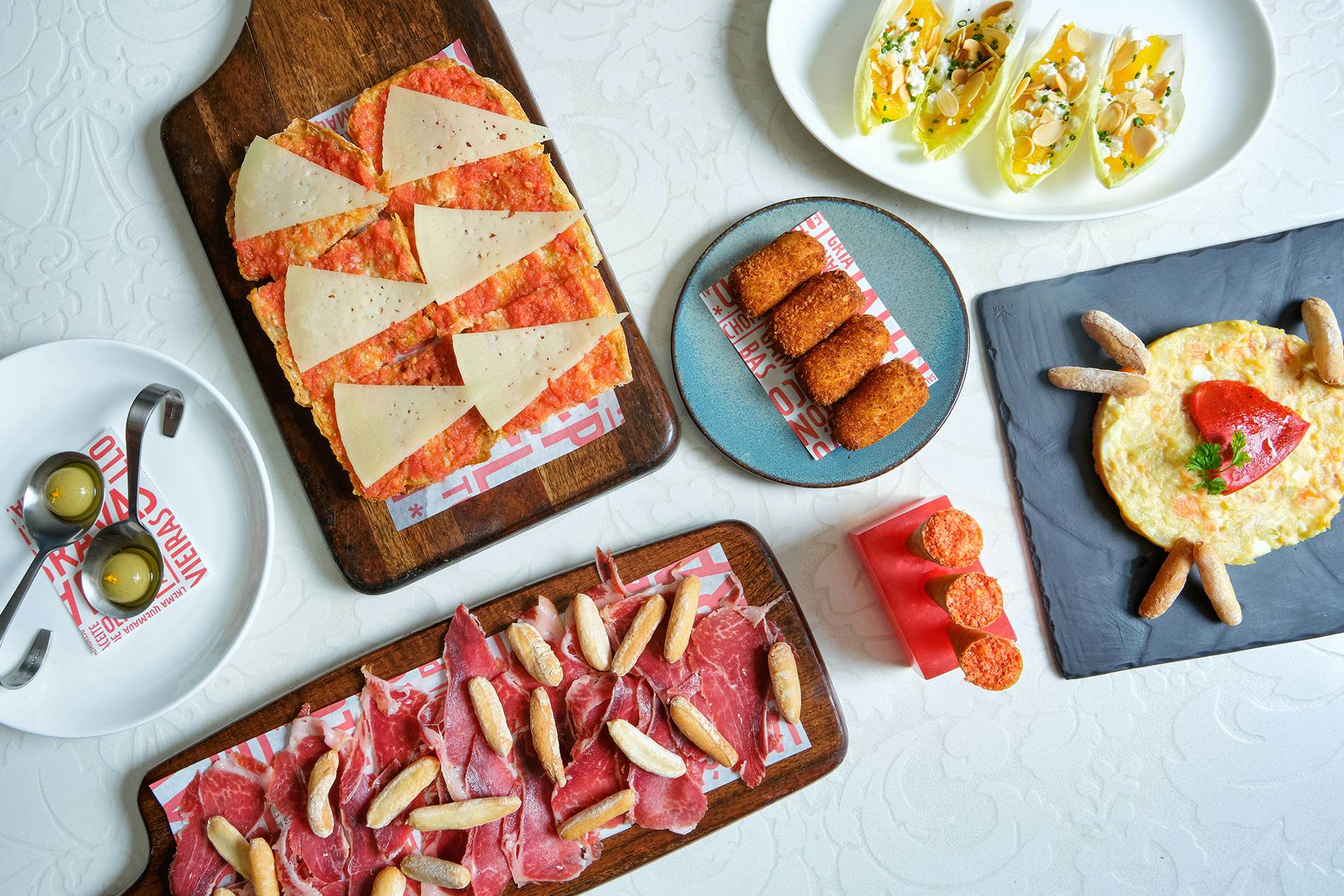 Sample bites at Jaleo.