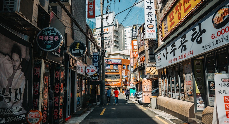 Busan, South Korea-November 15,2019: Nampodong shopping street near Busan International Film Festival (BIFF) Square, famous movie district and cultural tourist attraction in Busan City, South Korea., License Type: media, Download Time: 2025-01-28T18:09:50.000Z, User: adouglaslott59, Editorial: true, purchase_order: 65050 - Digital Destinations and Articles, job: future digital articles, client: future digital articles, other: Ann Douglas Lott