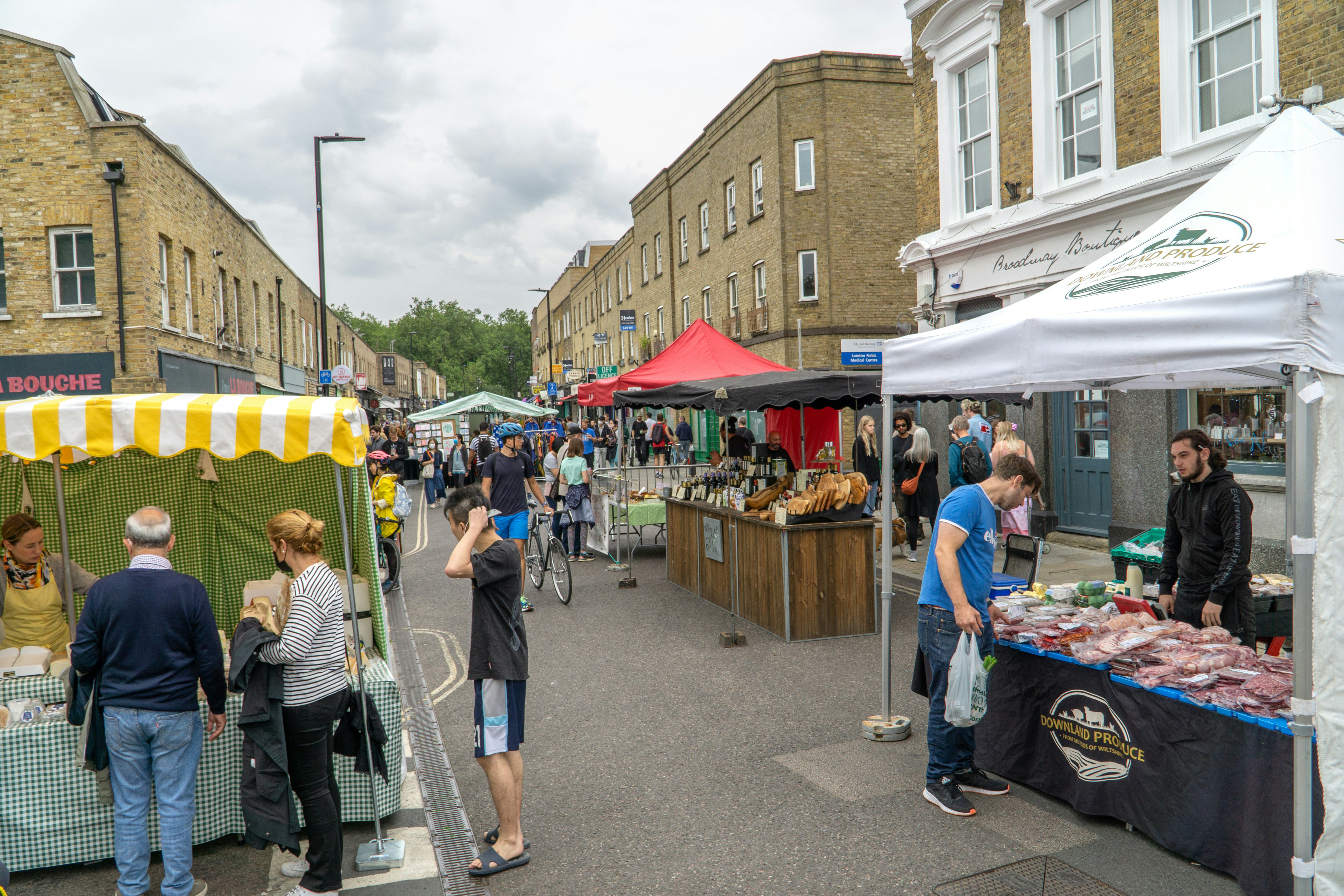 Broadway Market in London Fields, Hackney