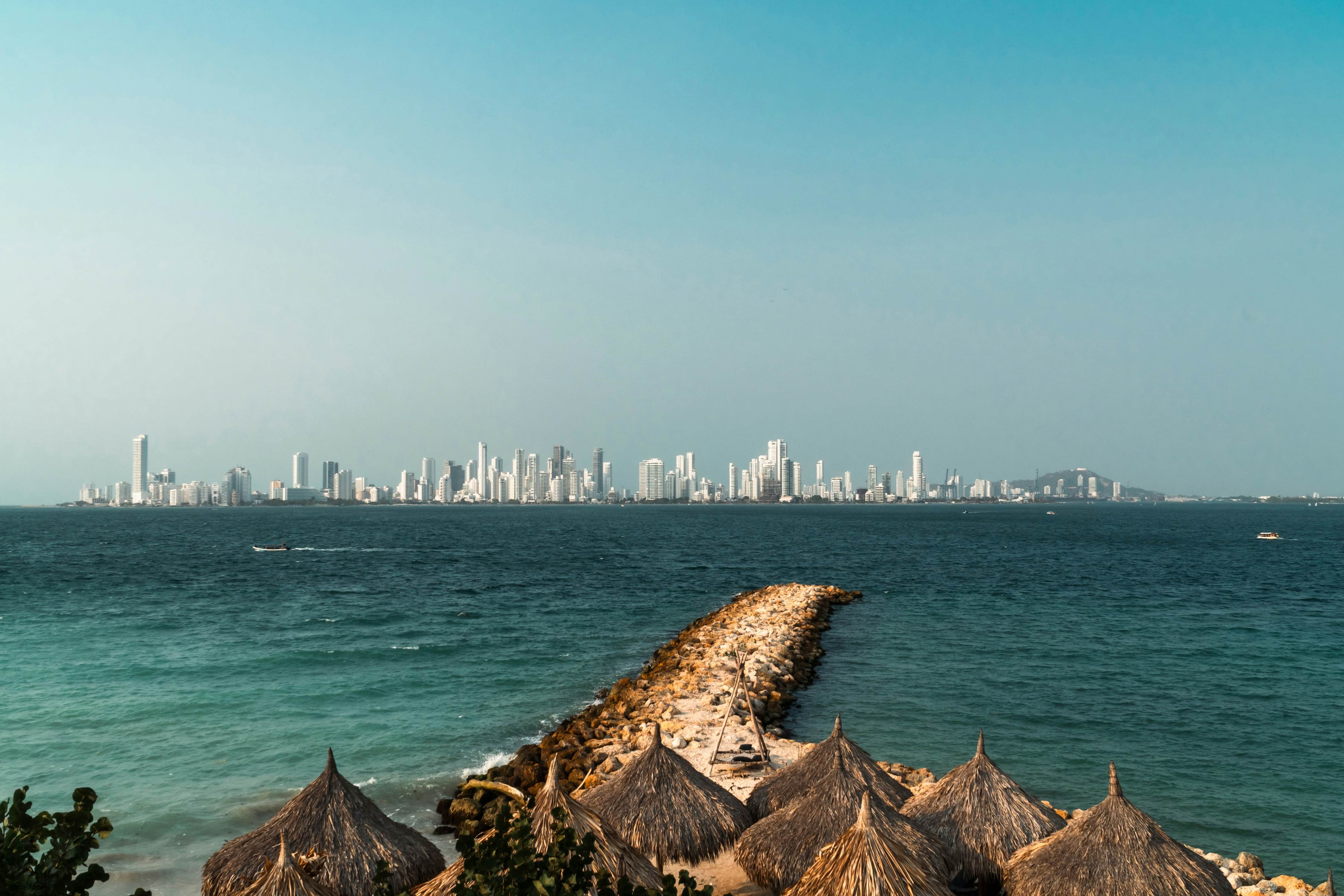 View of Bocagrande from Tierra Bomba Island. Cartagena, Bolivar., License Type: media, Download Time: 2025-05-22T14:22:52.000Z, User: lonelyplanetmedia, Editorial: false, purchase_order: 65050 - Digital Destinations and Articles, job: Global Publishing WIP, client: Global Publishing WIP, other: Pia Peterson Haggarty // SS Comp Ingestion