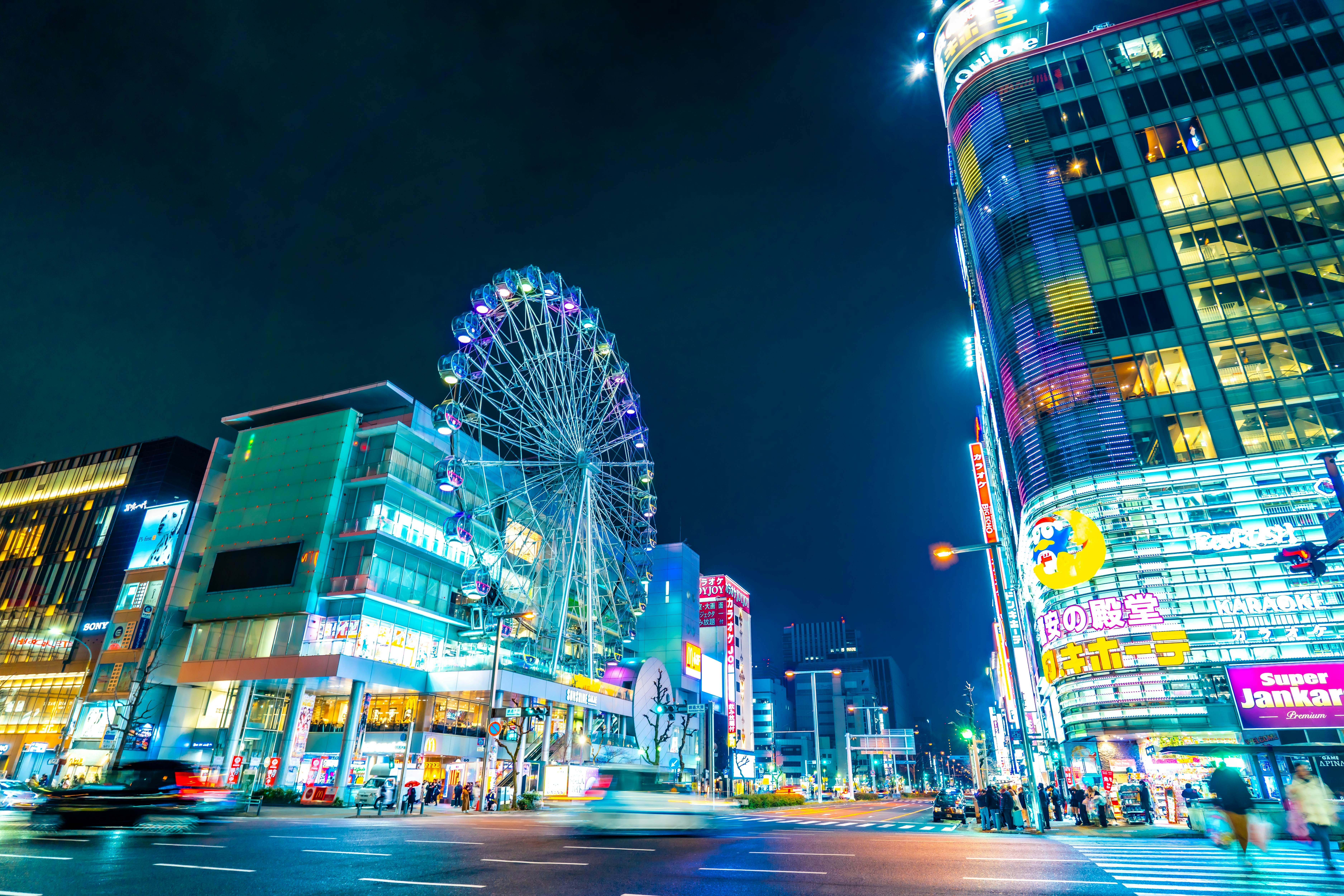 NAGOYA JAPAN - 29 JAN 2025: street view of nagoya with ferris wheel in japan. Sunshine Sakae Shopping Centre. Sakae is located in Sakae and famous for its Ferris wheel attached to the building., License Type: media, Download Time: 2026-01-21T11:10:32.000Z, User: clairenaylor, Editorial: true, purchase_order: 65050 - Digital Destinations and Articles, job: Online editorial, client: Nagoya best things to do , other: Claire Naylor