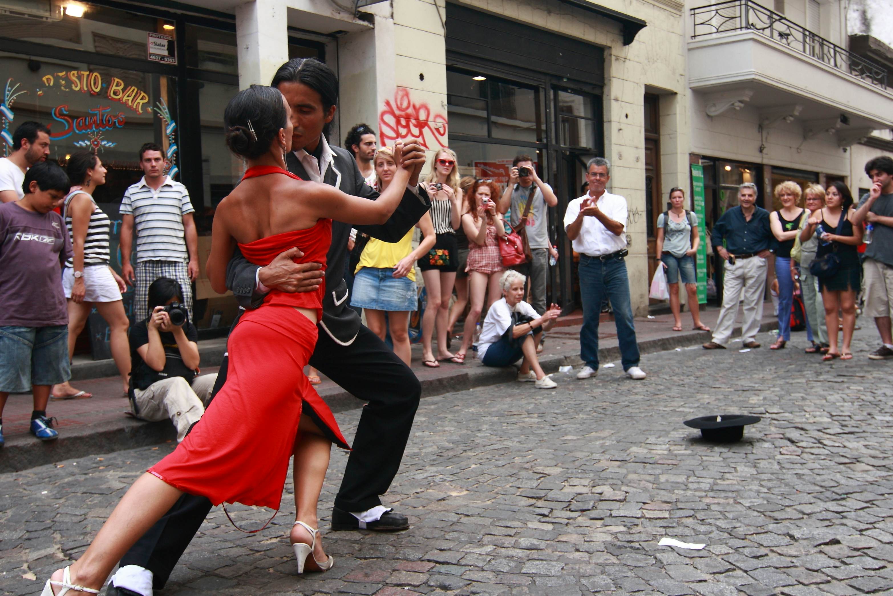 BUENOS AIRES - FEBRUARY 25: A pair of tango dancers perform on February 25, 2009 in San Telmo in Buenos Aires, Argentina. The tango dance originated from Buenos Aires and Montevideo, Uruguay., License Type: media, Download Time: 2025-05-22T13:22:05.000Z, User: lonelyplanetmedia, Editorial: true, purchase_order: 65050 - Digital Destinations and Articles, job: Global Publishing WIP, client: Global Publishing WIP, other: Pia Peterson Haggarty // SS Comp Ingestion