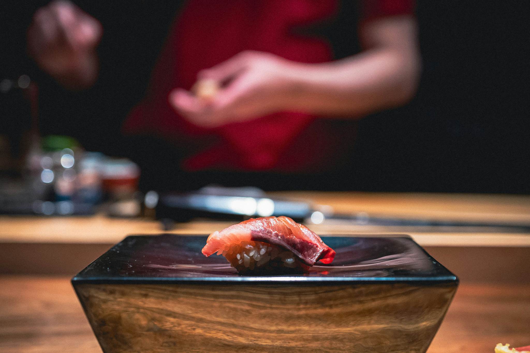 Sushi at Hiroya Tokyo-mae. 