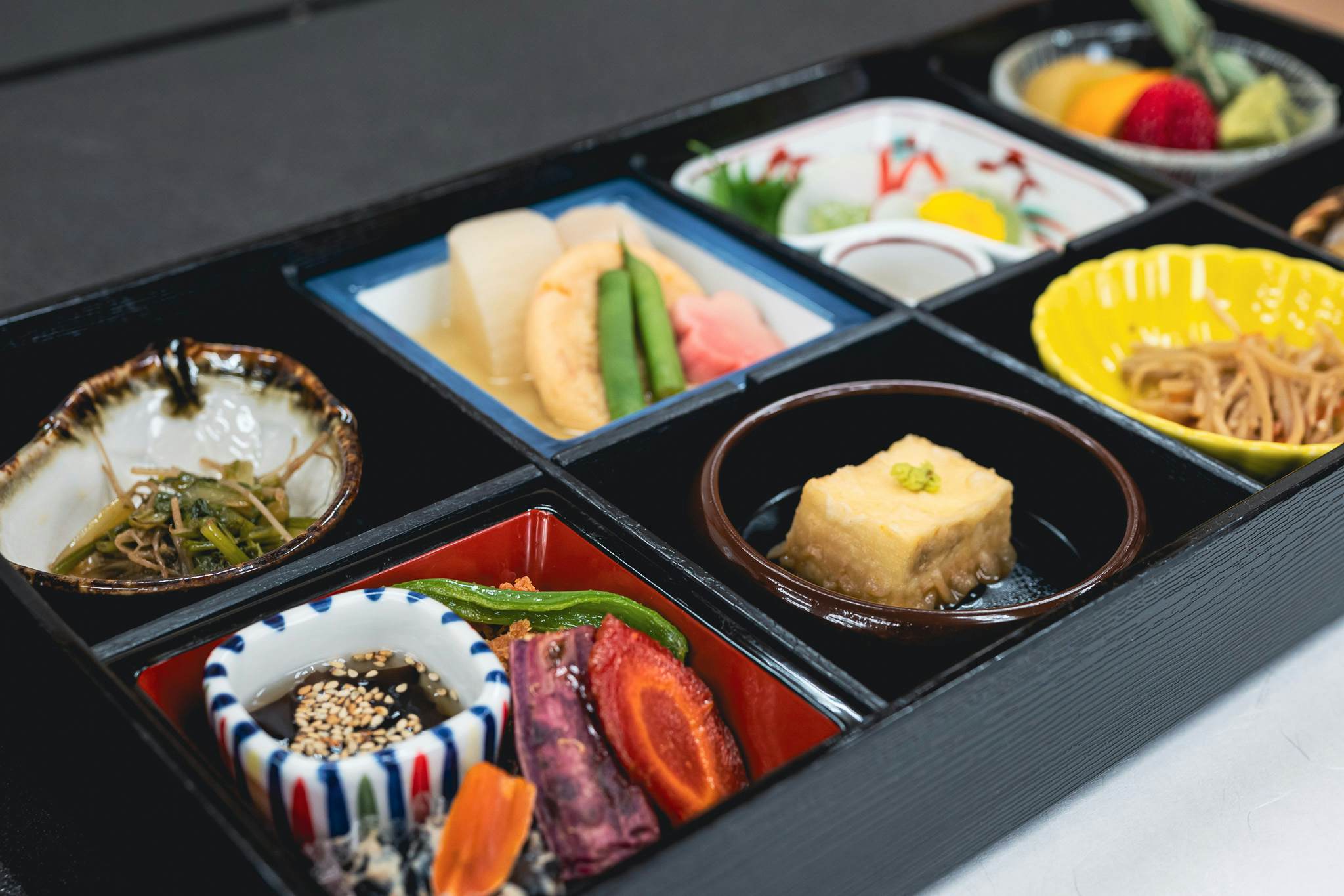 Shōjin ryōri at Takao-san’s Yakuō-in Temple. Todd Fong