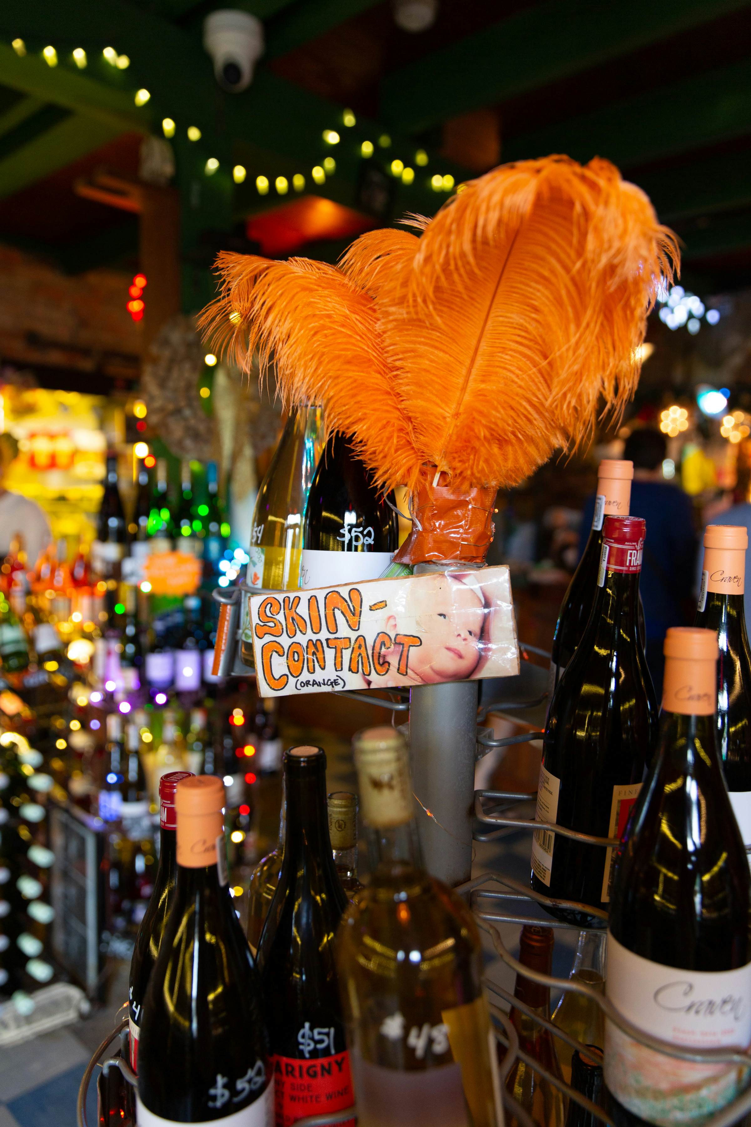 Wine for sale at Bacchanal Wine Bar.