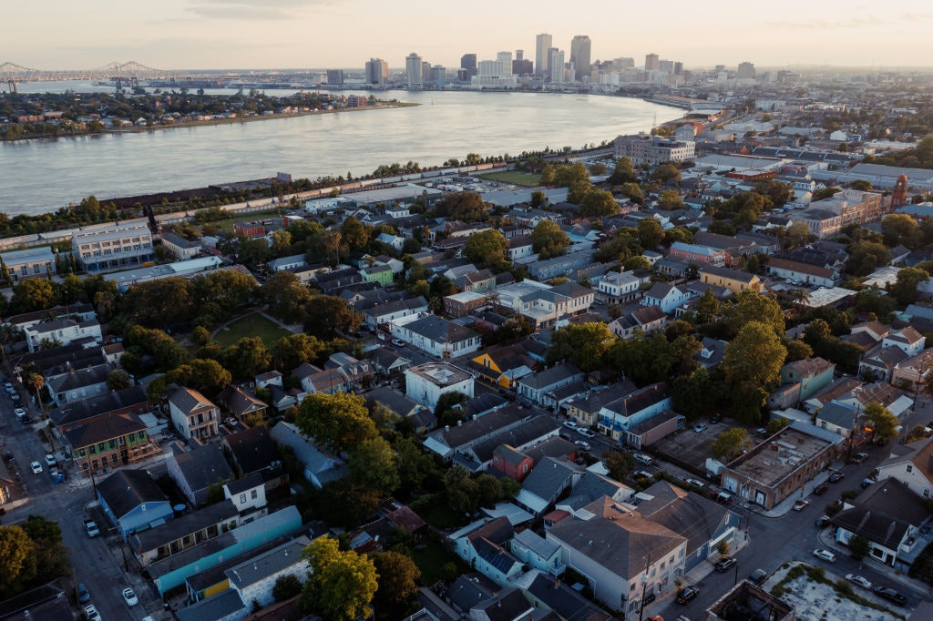An overhead view of Bywater.