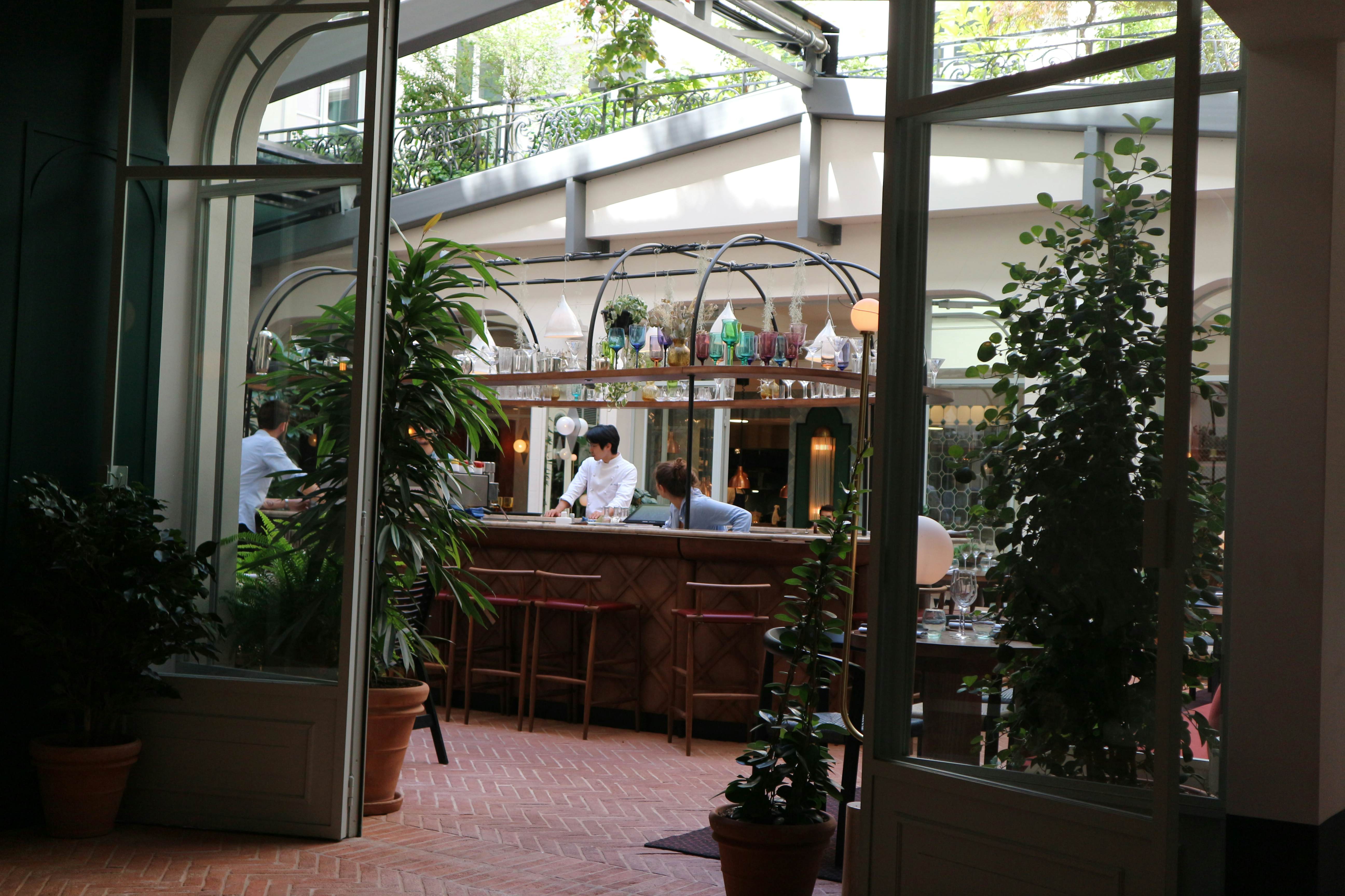 A hotel bar and restaurant.