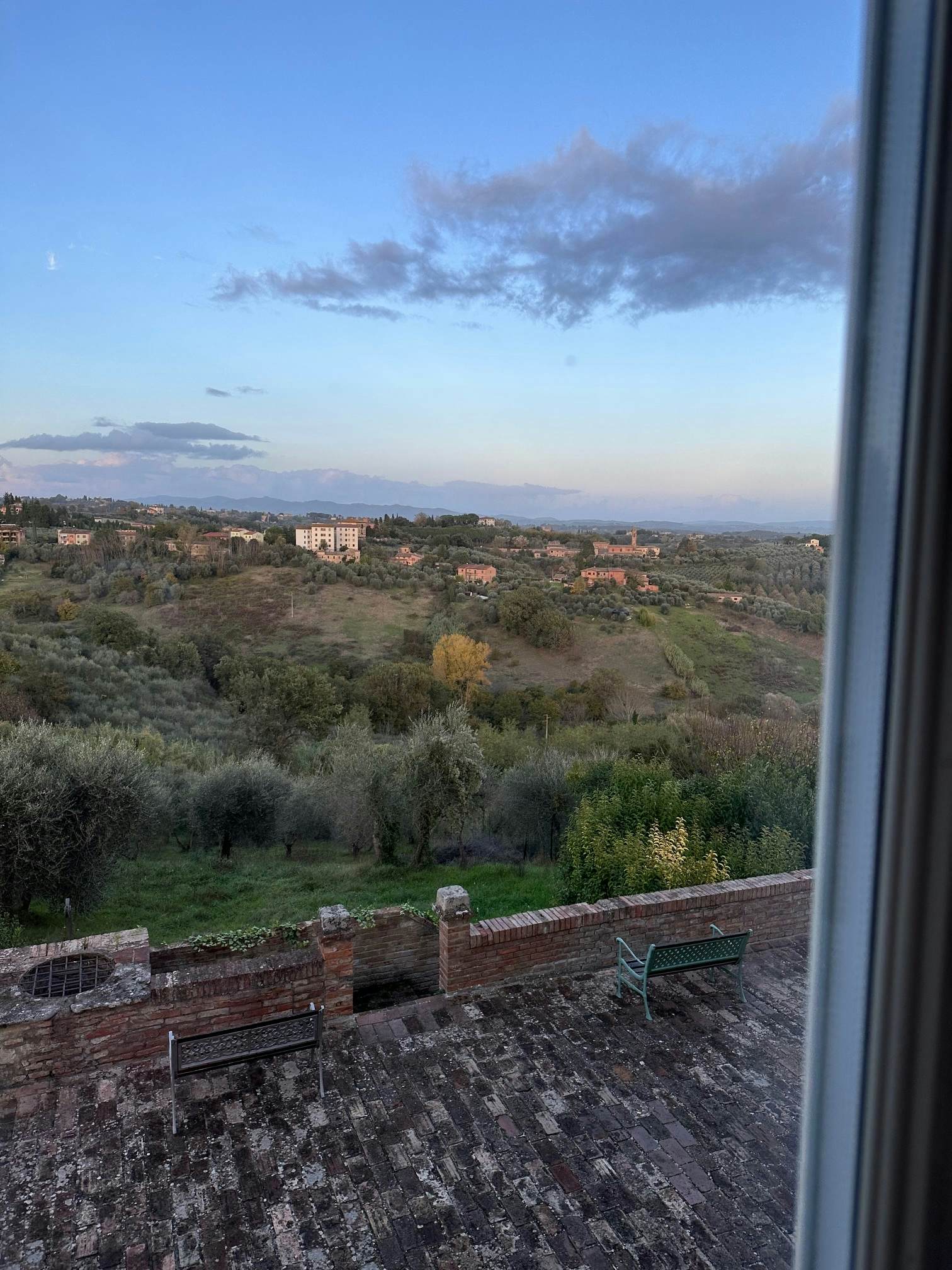 The hotel's views of Siena.
