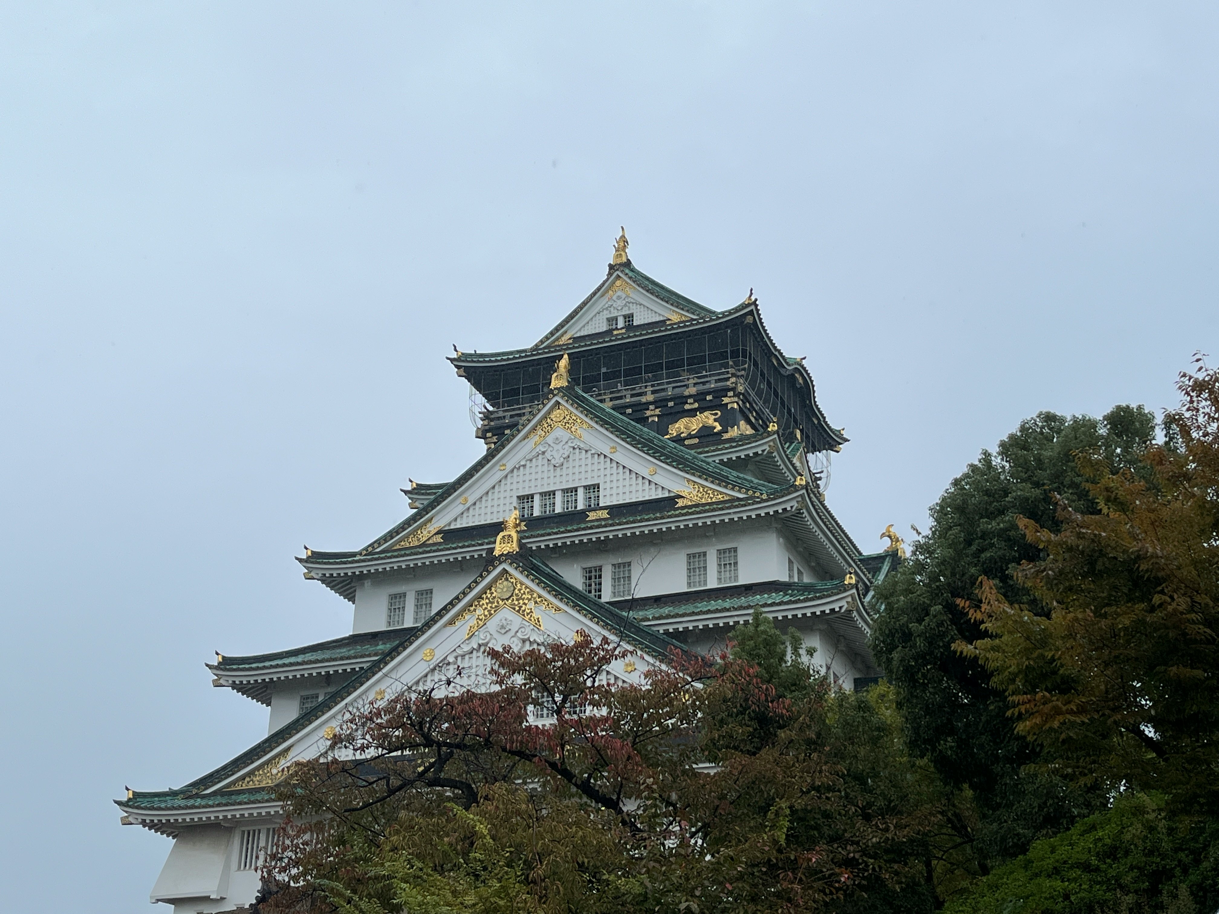 Osaka castle tower, Osaka, Japan.