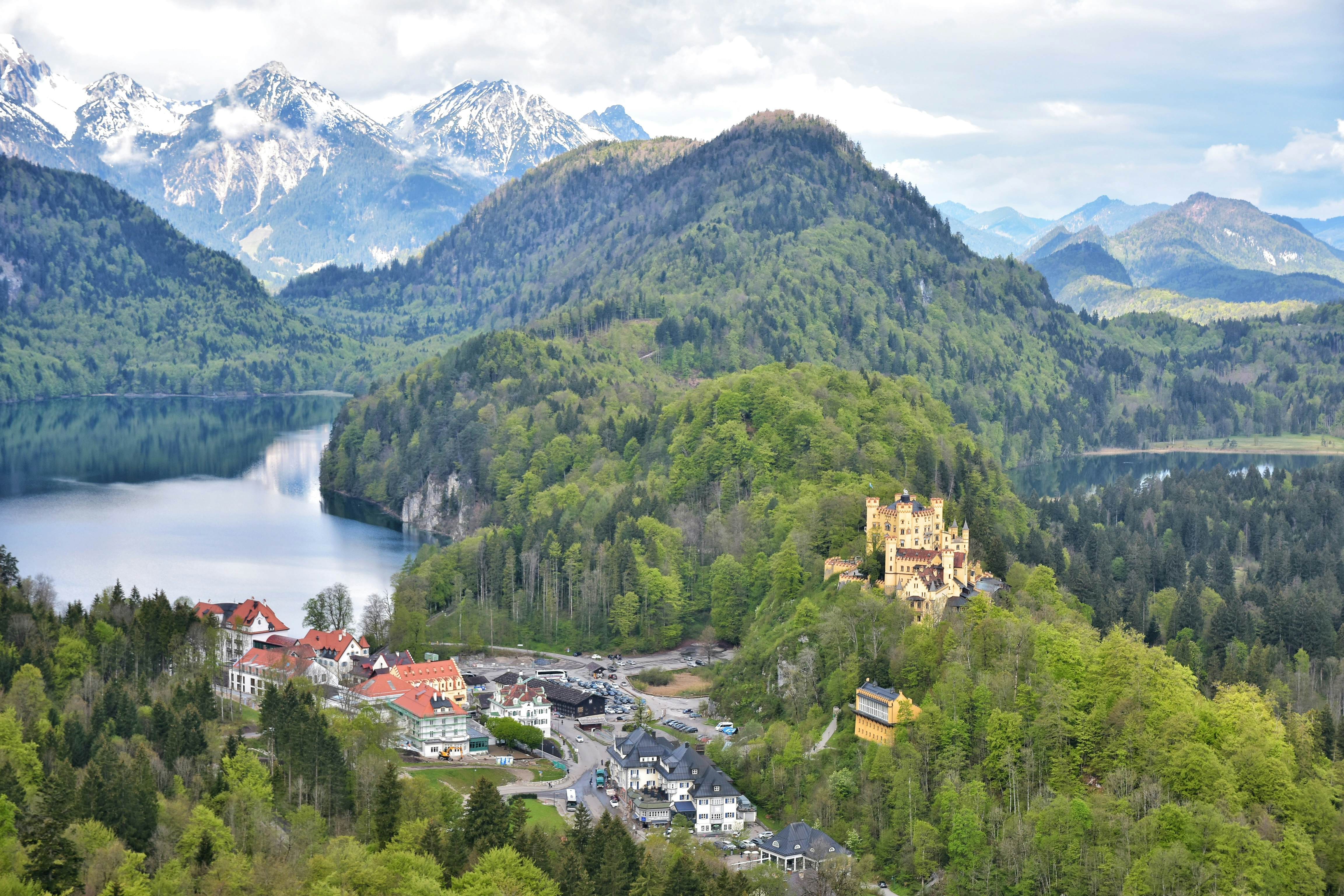 Schwangau, Germany - May 2019. Neuschwanstein Castle. Neuschwanstein Schwangau castle with scenic mountain landscape near Fussen, southwest Bavaria, Germany. tourist attraction, famous place, License Type: media, Download Time: 2026-02-24T00:42:57.000Z, User: bhealy950, Editorial: true, purchase_order: 65050 - Digital Destinations and Articles, job: Lonely Planet Online Editorial, client: Best road trips in Germany, other: Brian Healy