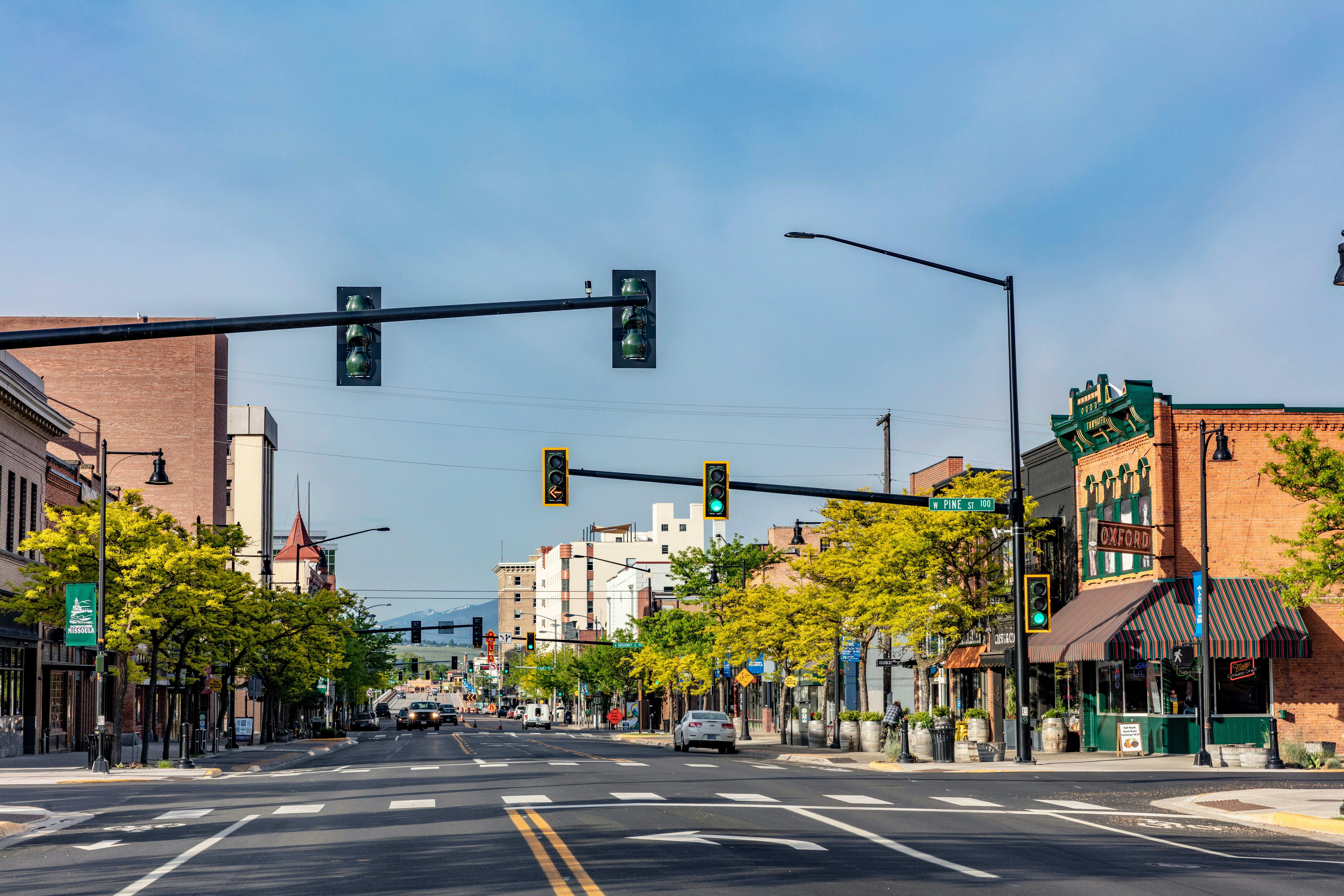 Higgins Avenue in downtown Missoula, Montana, USA