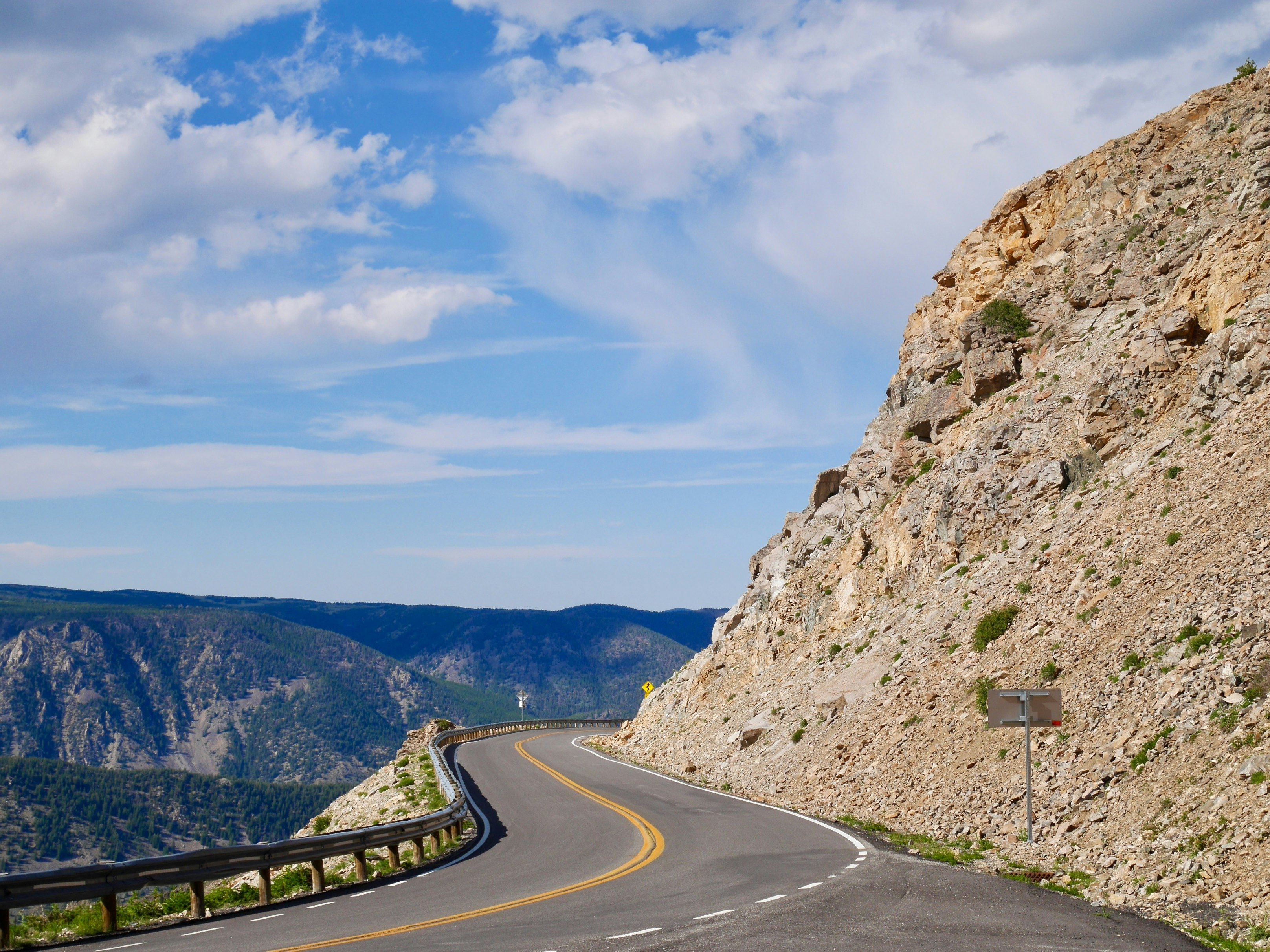 Beartooth Highway, known as the most beautiful drive in America, section of U.S route 212 between Montana and Wyoming.