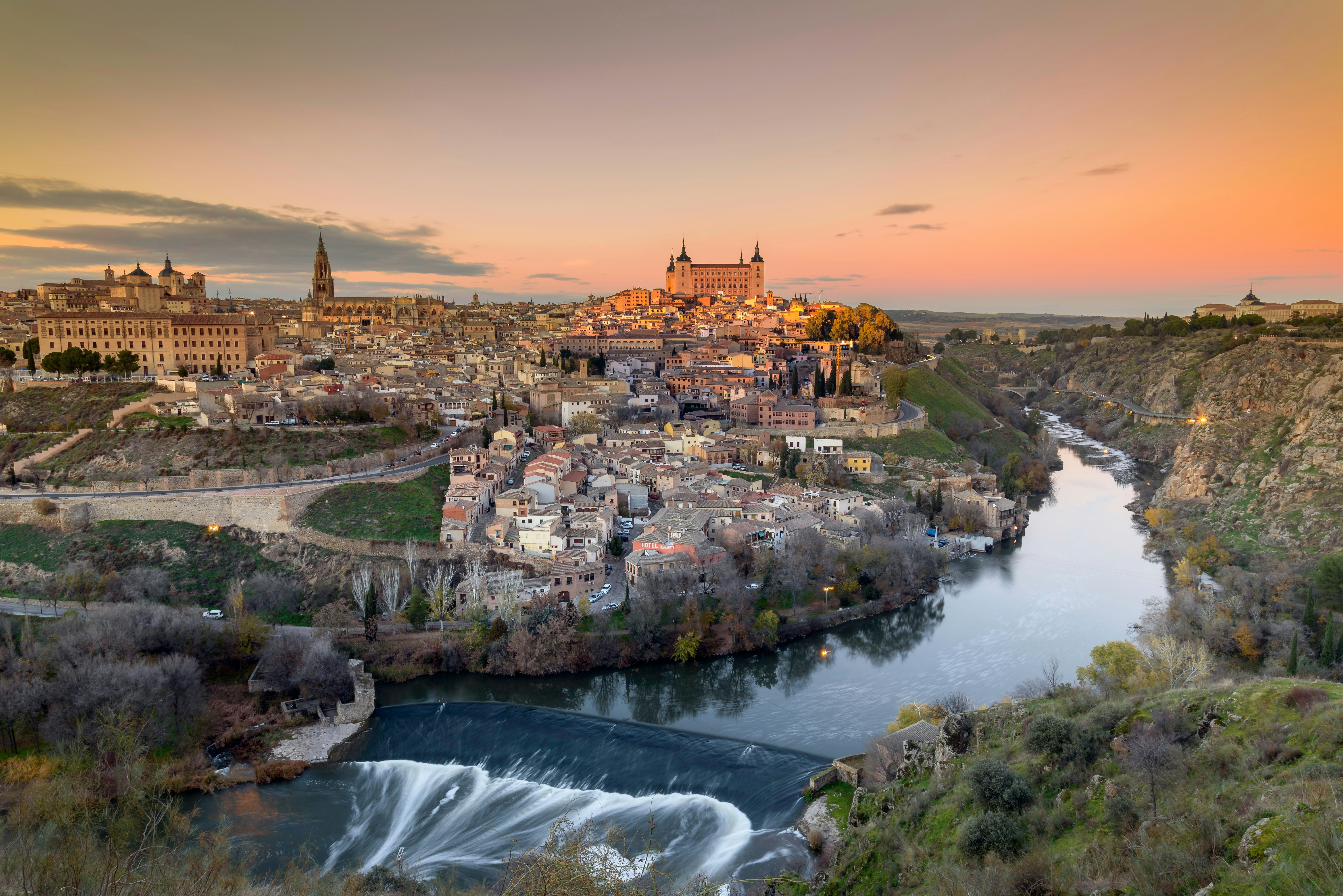 Sunset at Mirador del Valle, Toledo, Spain.