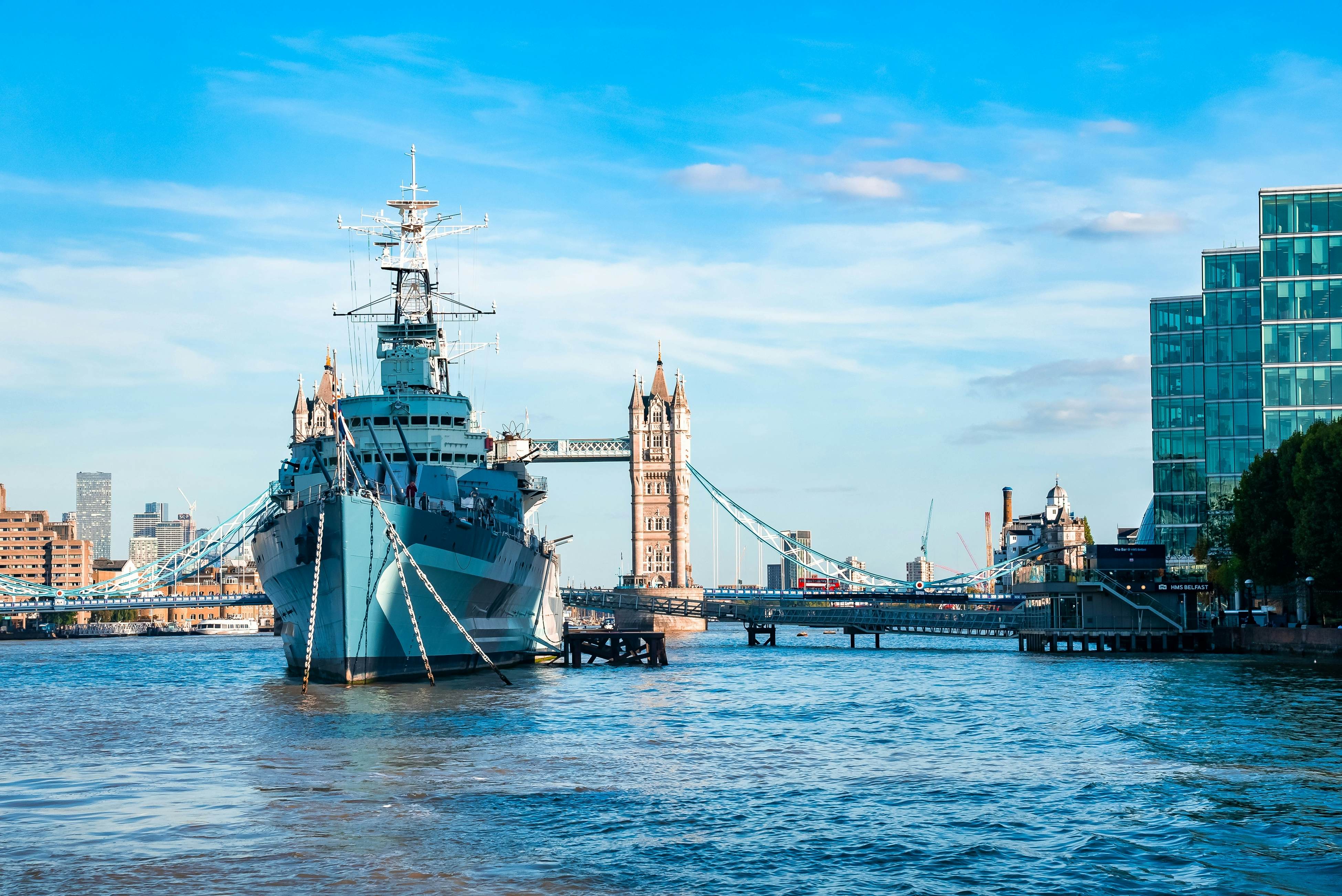 Tower Bridge and HMS Belfast on a summer day  in London, England, License Type: media, Download Time: 2024-07-18T03:58:25.000Z, User: jillfoley3739, Editorial: false, purchase_order: T&R and Kids, job: 56500, client: Lonely Planet City Travel Guides: London, other: Jill Foley - Freelance Photo Editor for Wonderlab