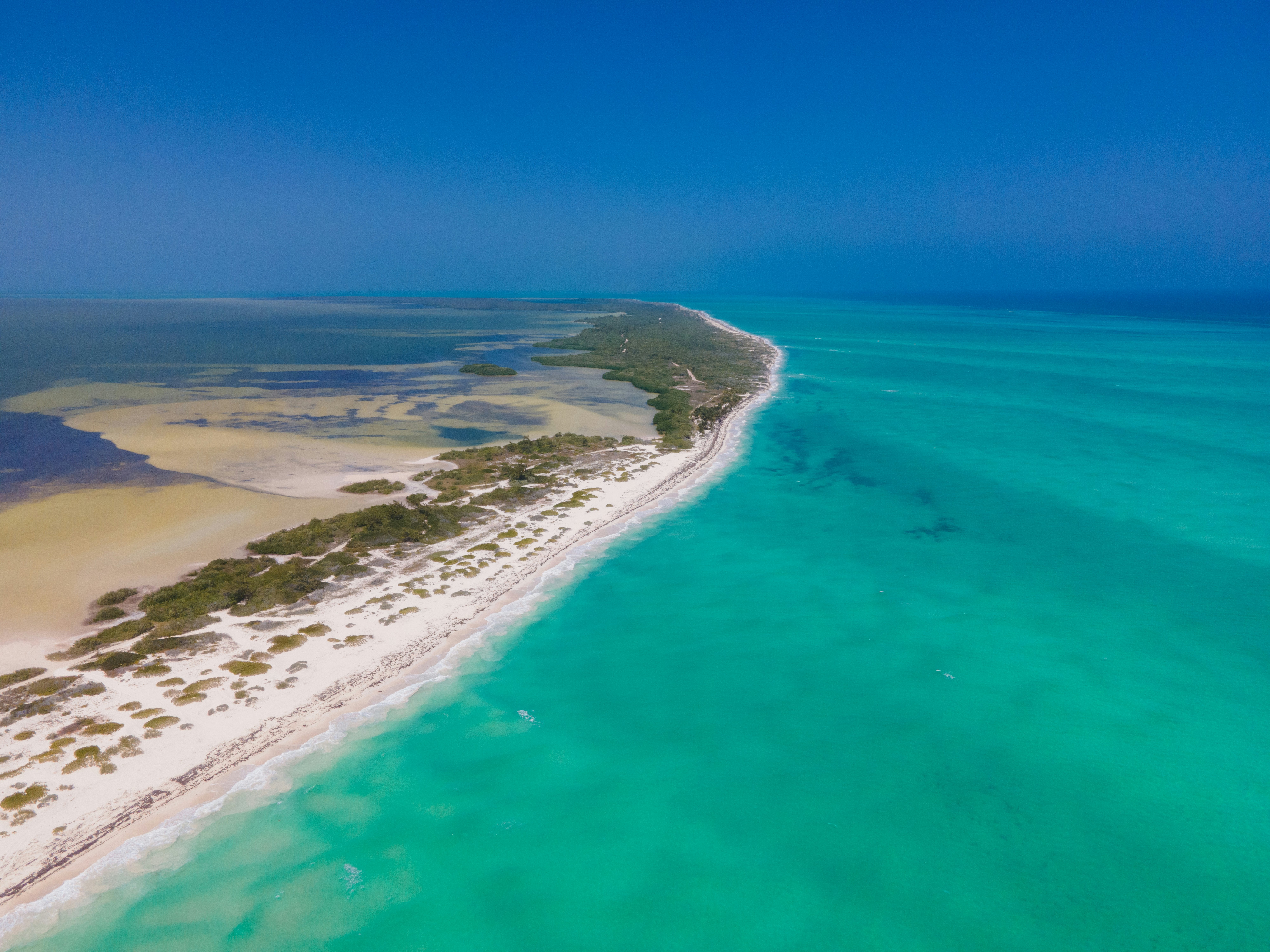 Aerial view of Isla Blanca, Quintana Roo, Mexico