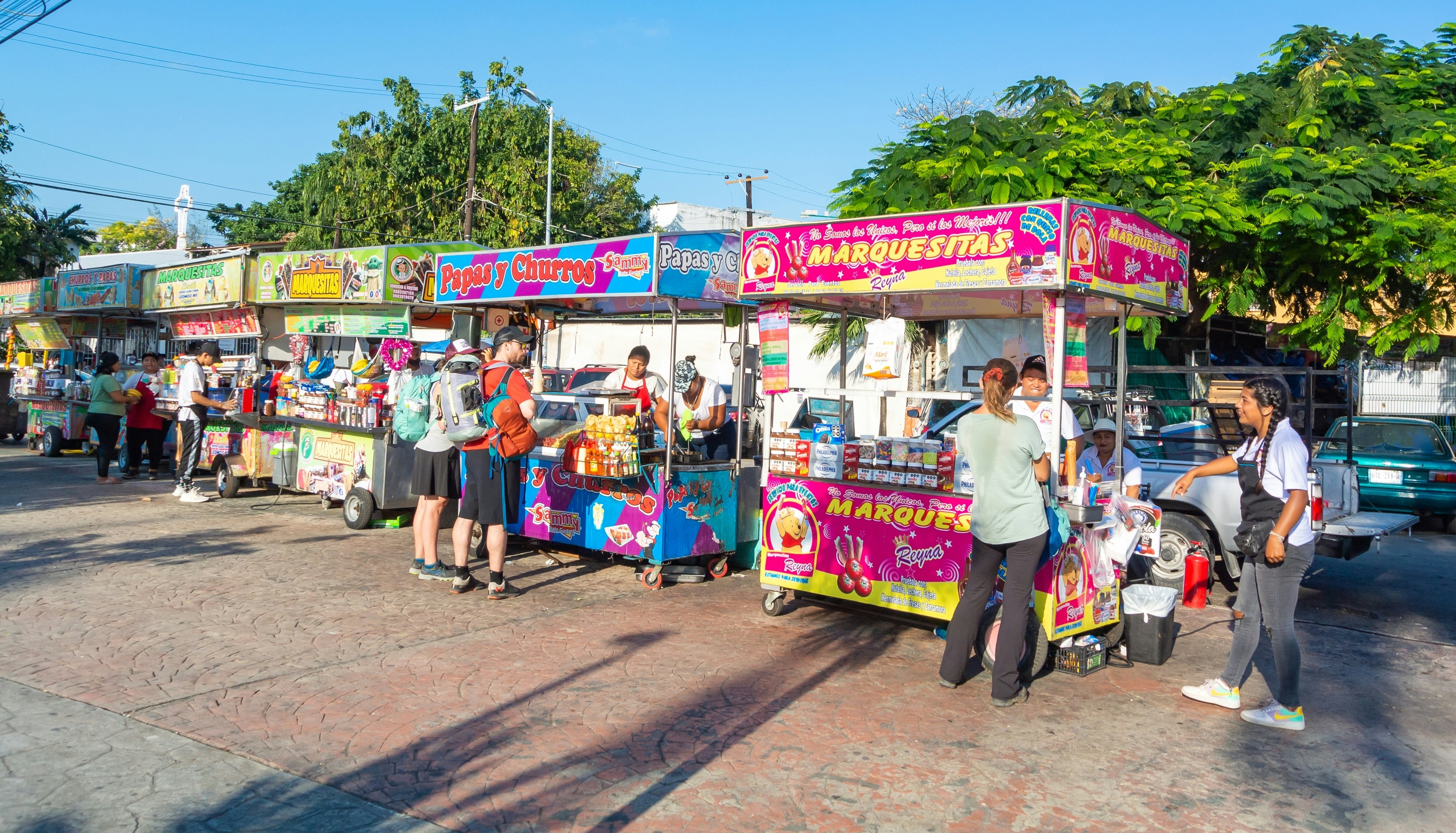 The stands of Marquesita that is a mexican traditional dessert originally from Merida