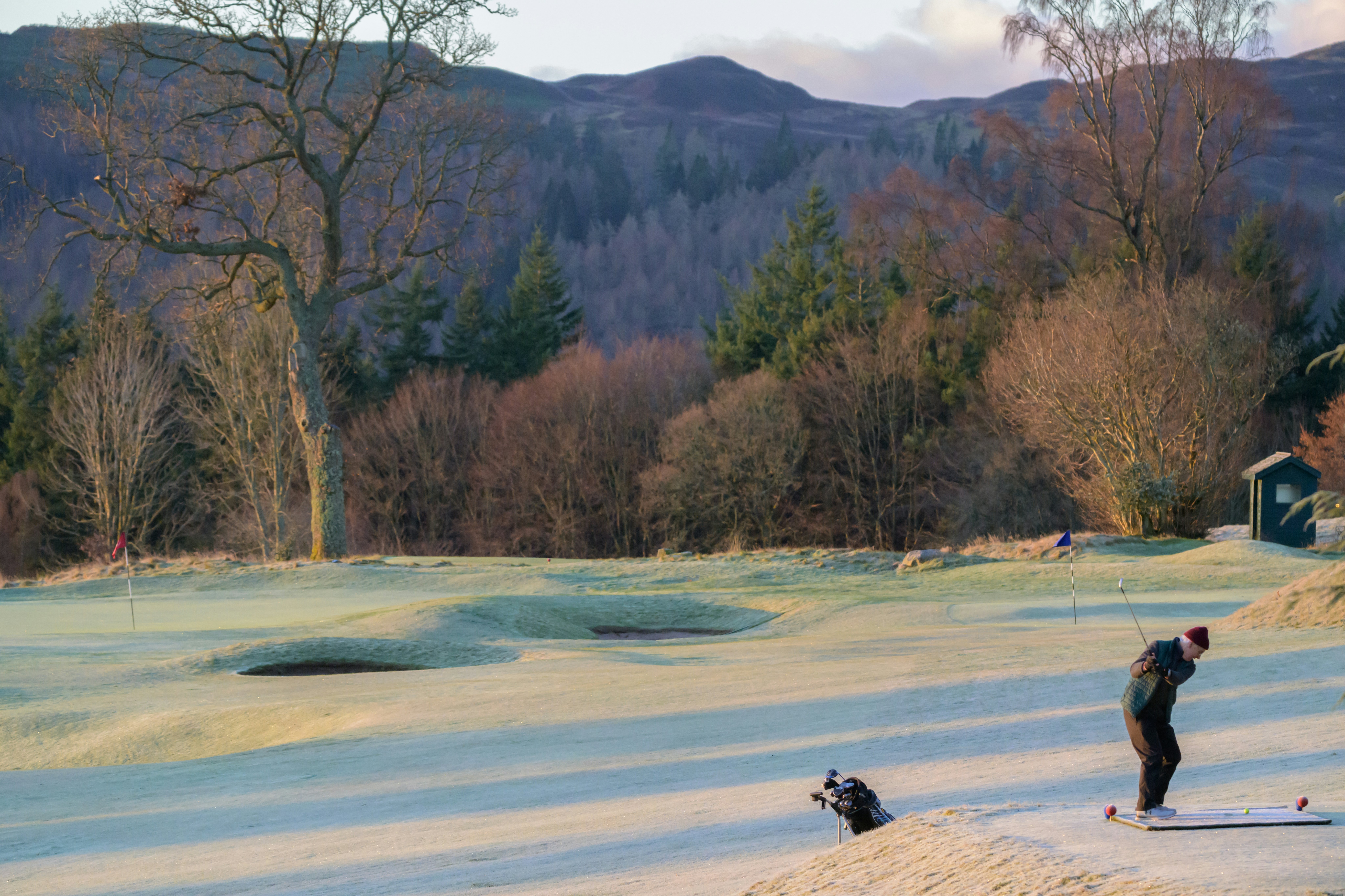 Winter golfing in Pitlochry, Scotland. Alan M Walker/Shutterstock