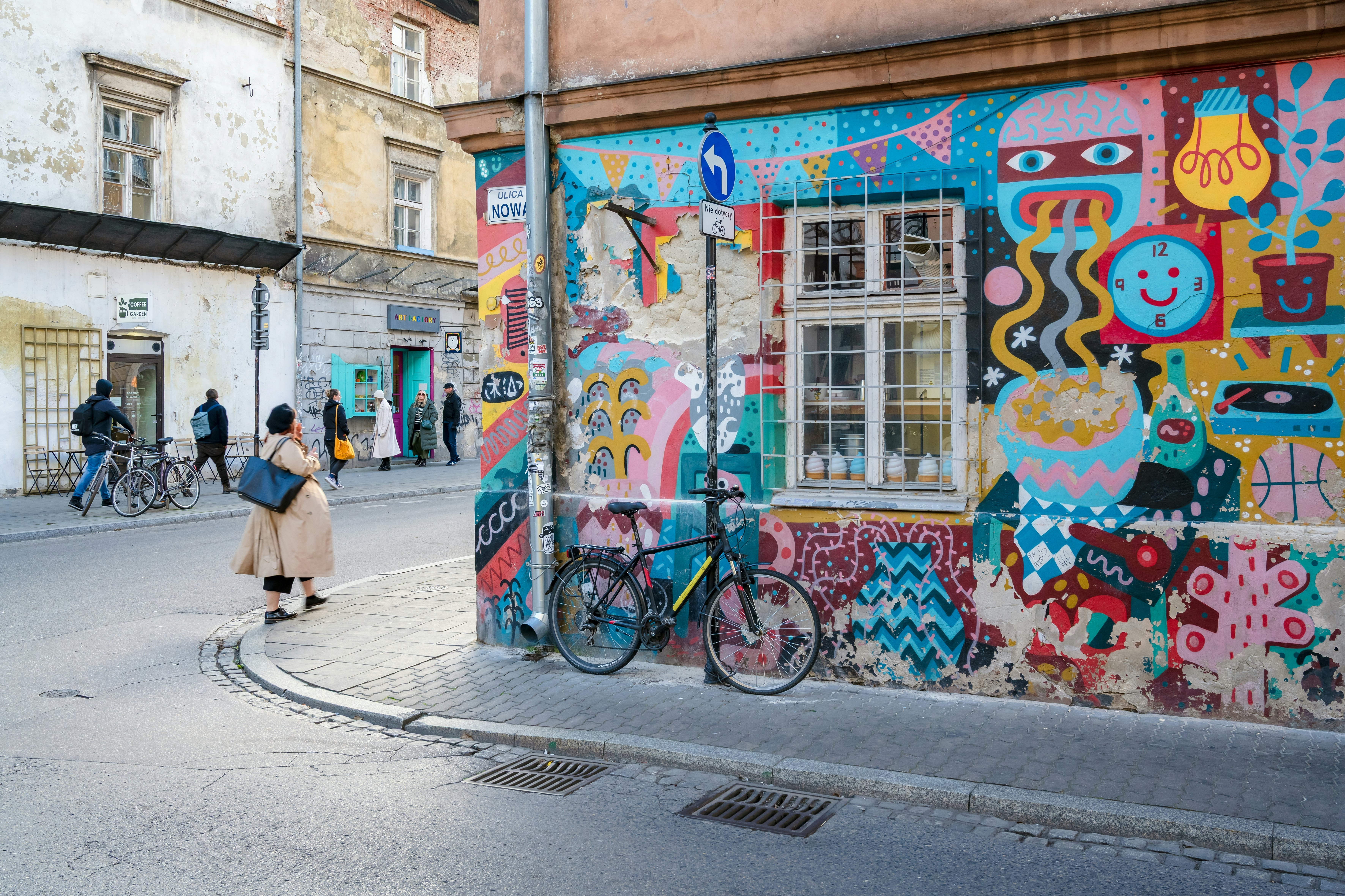 Krakow, Kazimierz, Poland: Joseph's street and Nowa street, Kazimierz jewish district of Cracow, Poland.