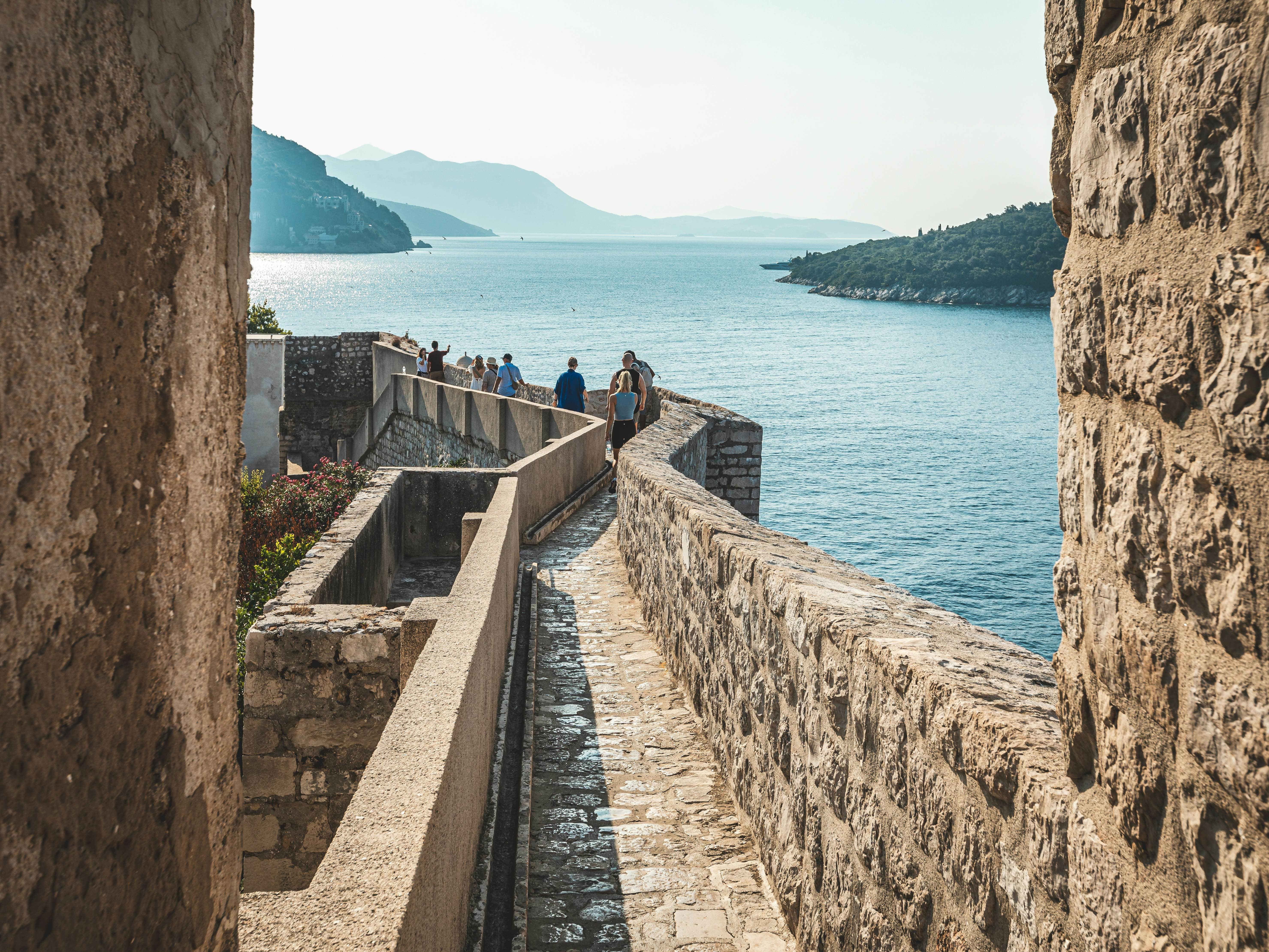 The patrol path on the wall of Dubrovnik, the pearl of the Adriatic. Travel cravings !, License Type: media, Download Time: 2025-12-12T09:17:34.000Z, User: gwencotter, Editorial: false, purchase_order: 56530 - Guidebooks, job: Global Publishing - WIP, client: Pocket Dubrovnik & the Dalmatian Coast 3, other: Gwen Cotter