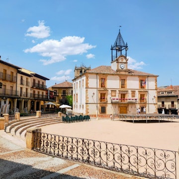 Riaza, Segovia (Spain). May 12, 2025. Plaza Mayor de Riaza, License Type: media, Download Time: 2025-06-02T16:19:08.000Z, User: rhylton_redventures, Editorial: true, purchase_order: 65050 - Digital Destinations and Articles, job: Lonely Planet, client: wip, other: Rhianydd Hylton