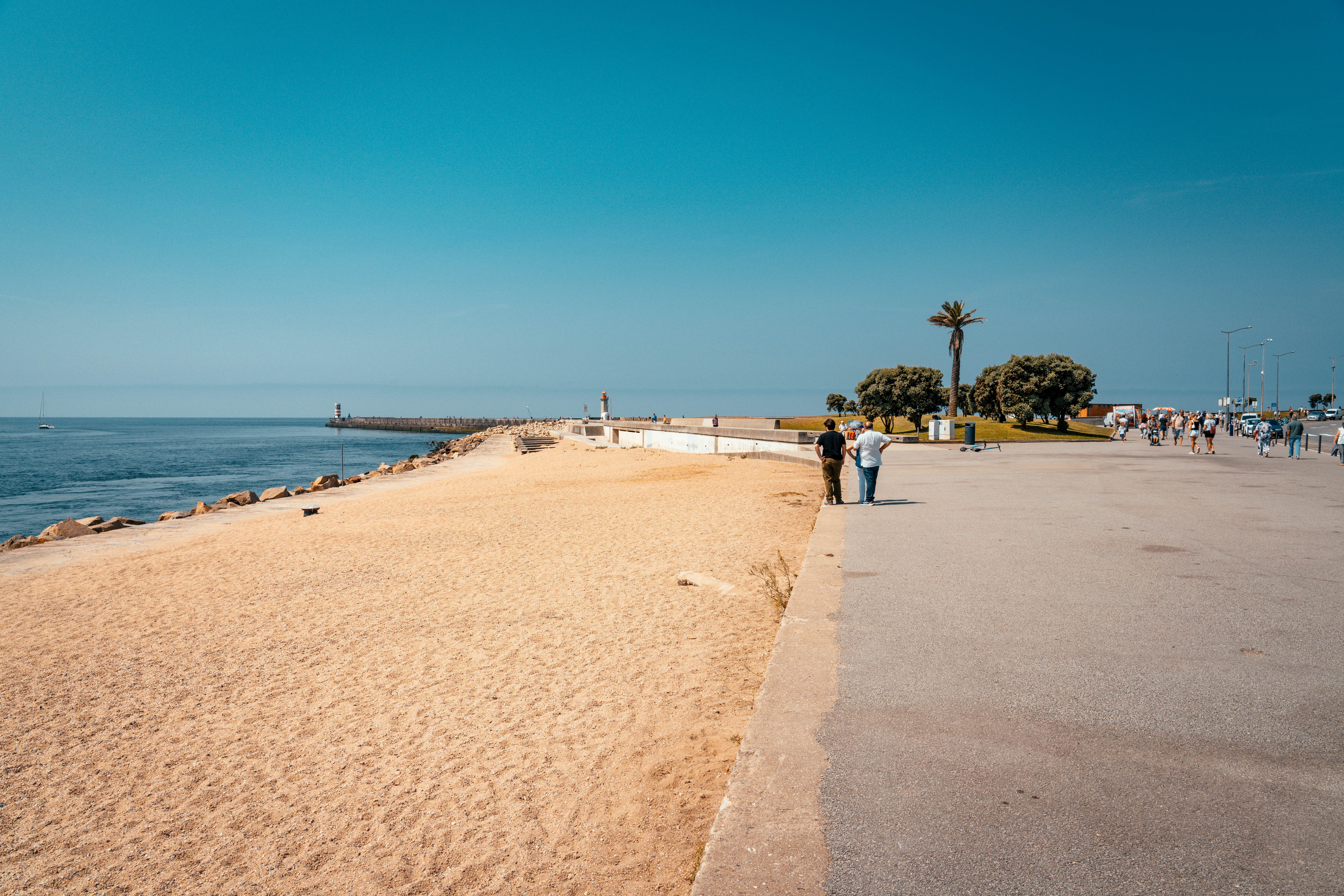 Porto, Portugal - Aug 25, 2025: Promenade along Douro river in Foz do Douro seafront district in Porto, Portugal.; Shutterstock ID 2690437495; purchase_order:65050 - Digital Destinations and Articles; job:Online editorial; client:Beaches near Porto; other:Claire Naylor
2690437495