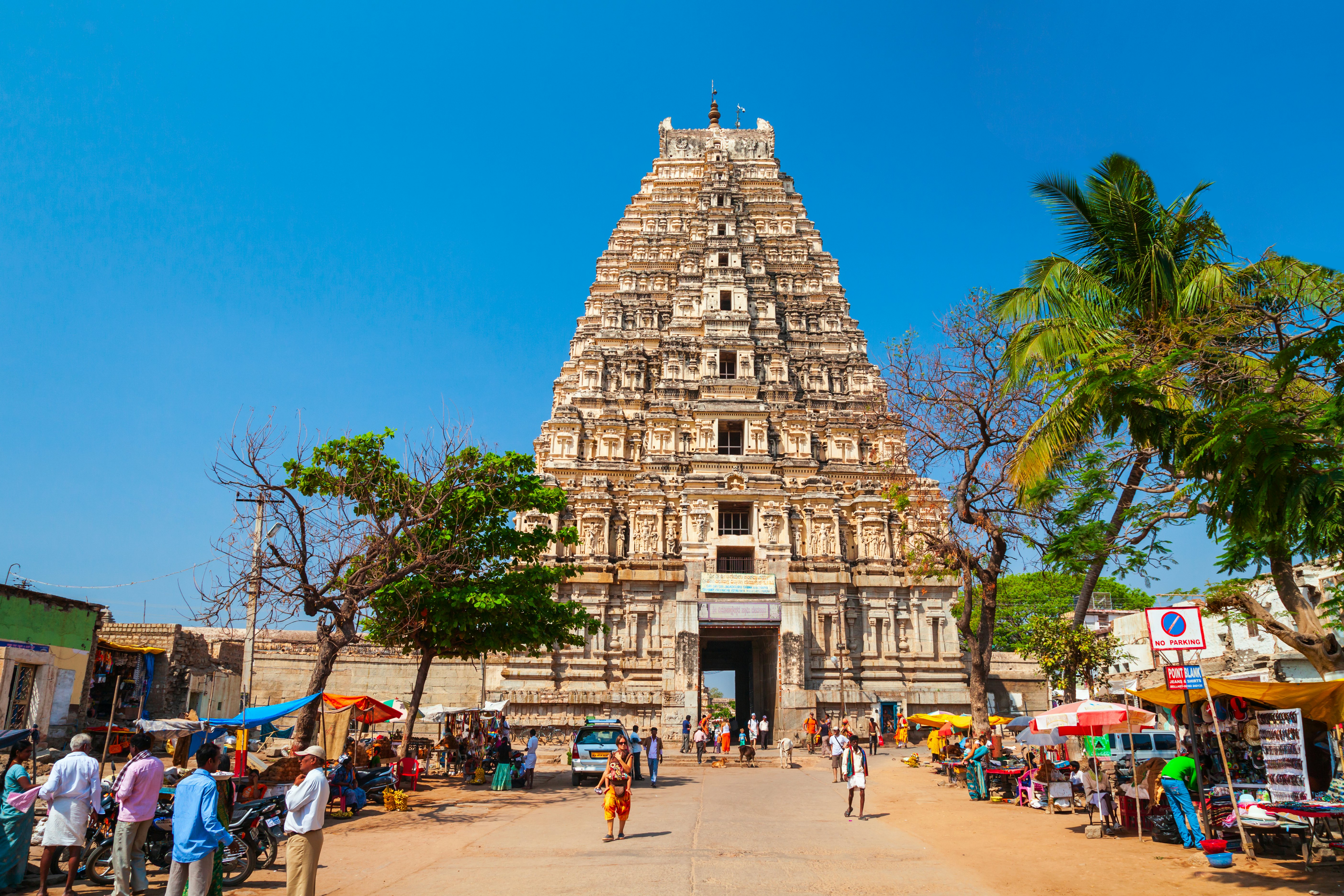 Exterior of the Virupaksha Temple at Hampi, which was the centre of the Vijayanagara Empire.